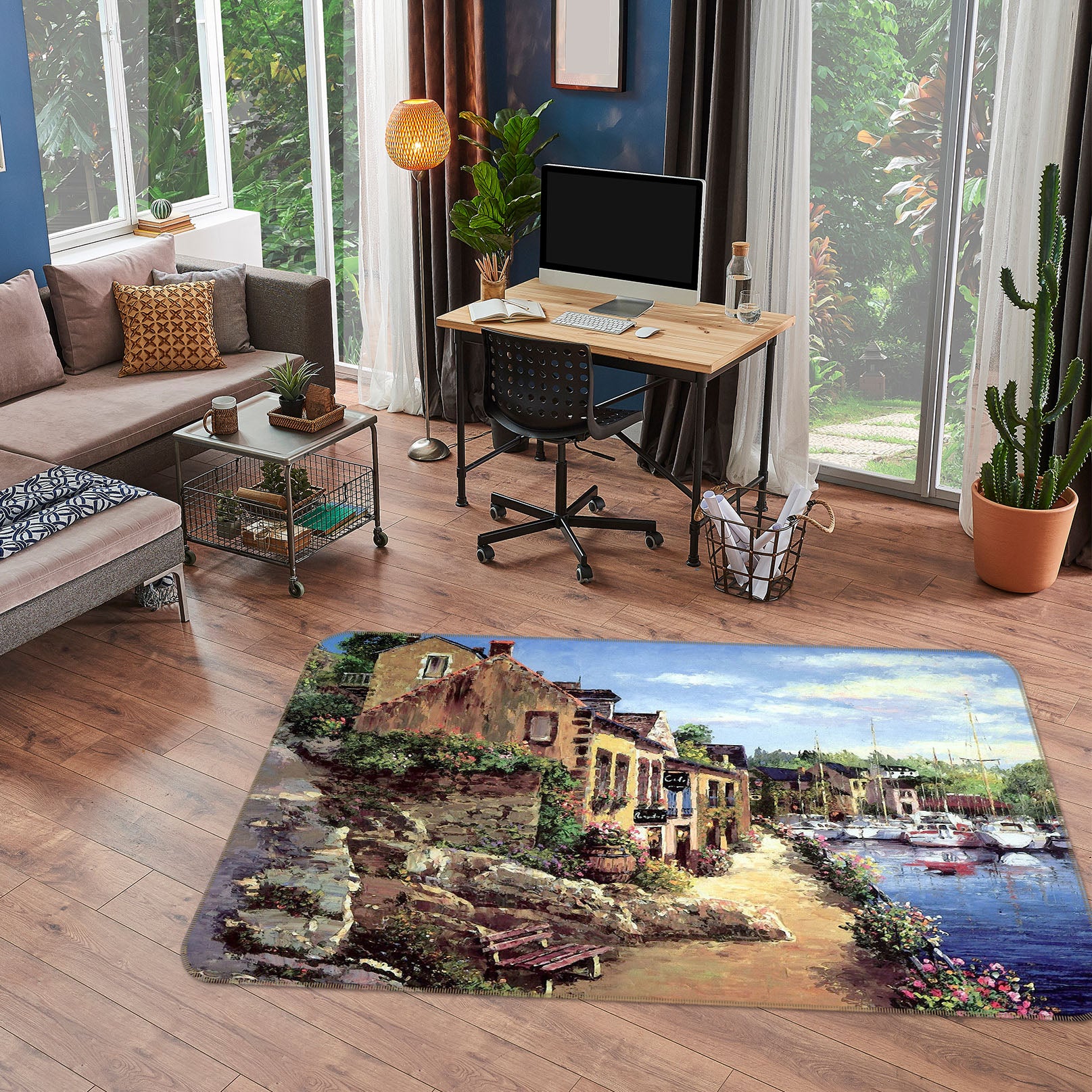 3D Houses Riverside 33174 Non Slip Rug Mat