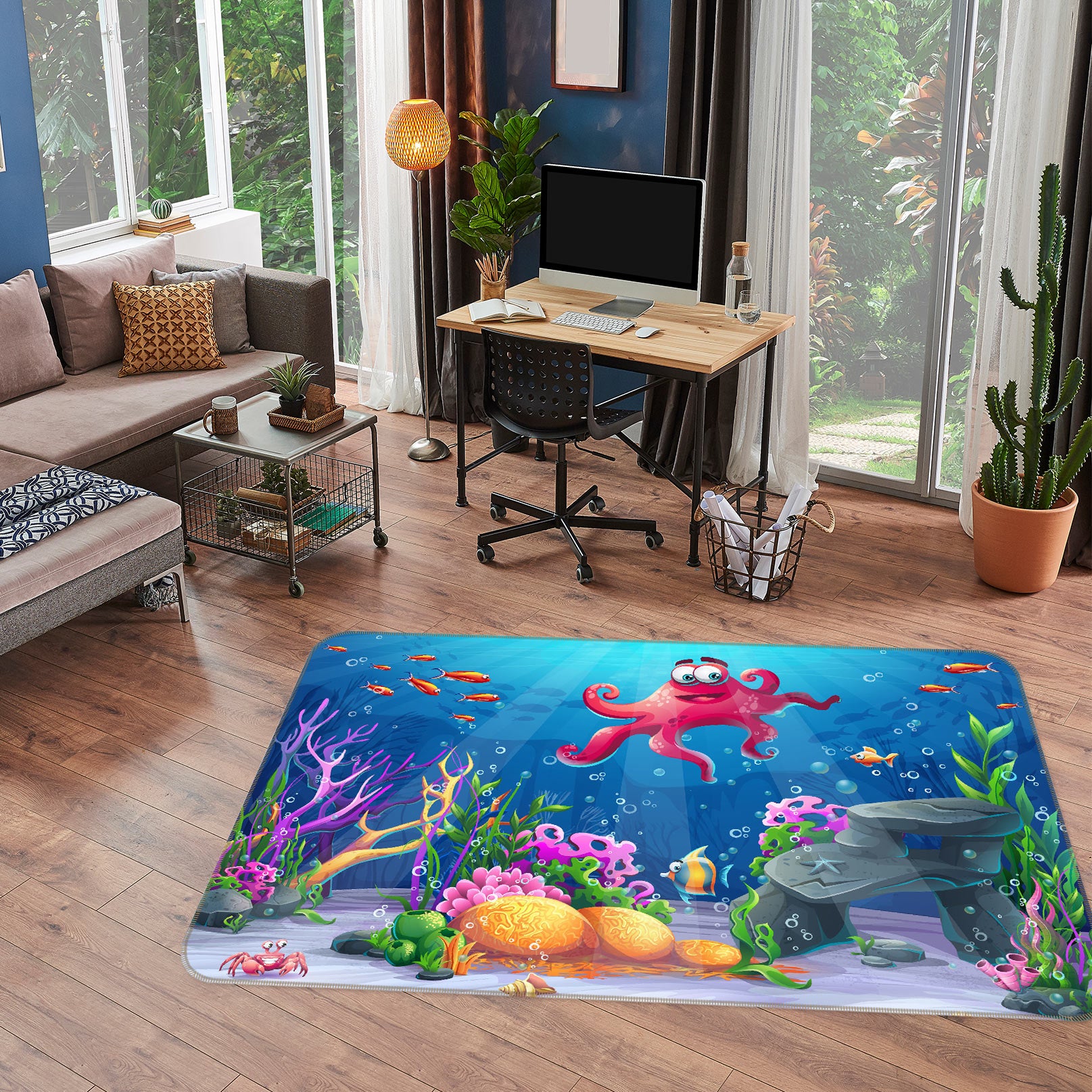 3D Octopus 77142 Non Slip Rug Mat
