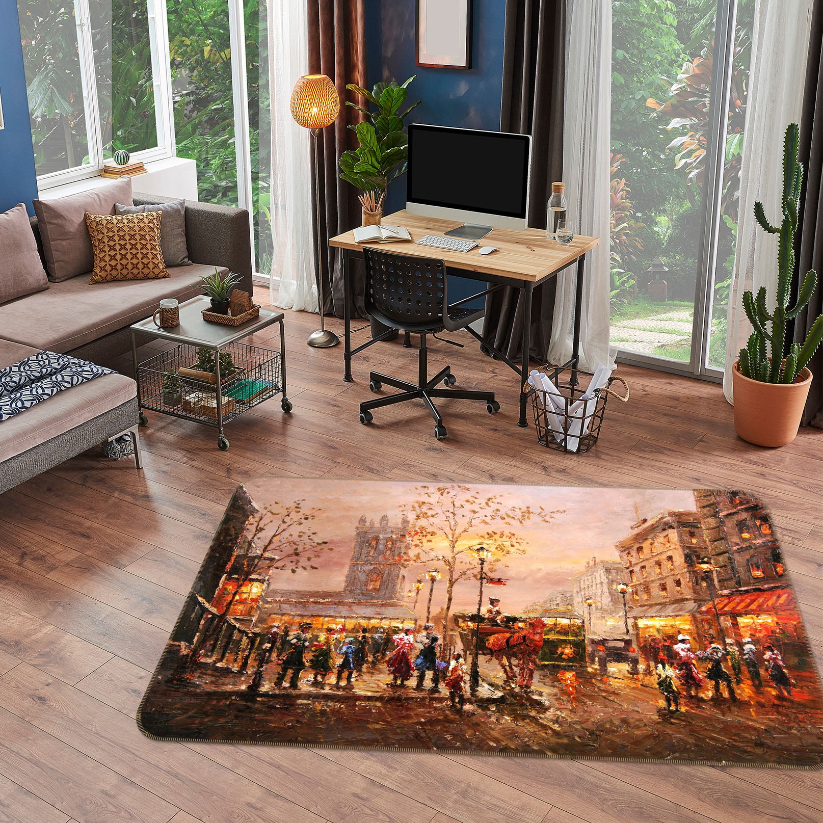 3D City Street 33124 Non Slip Rug Mat