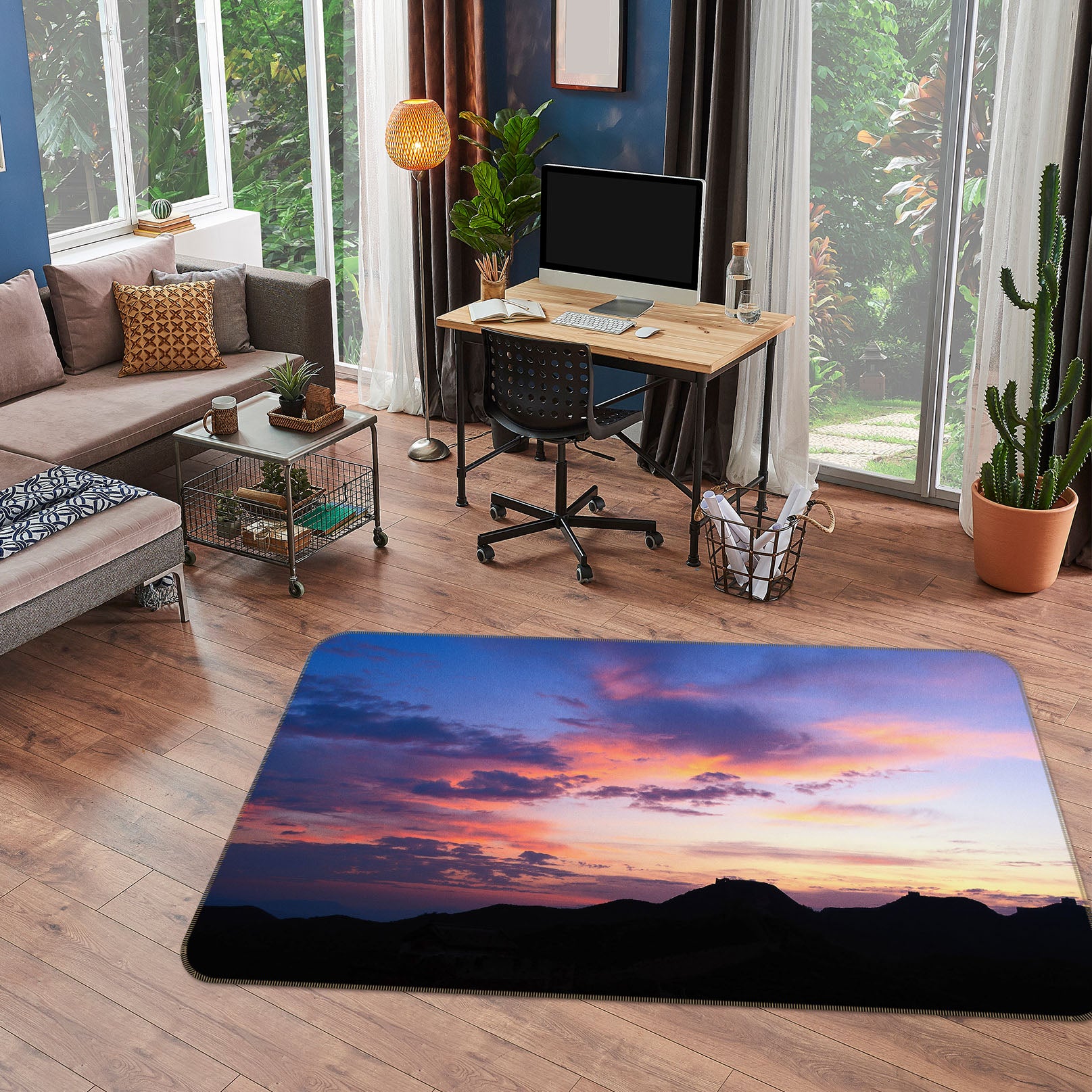 3D Sky Clouds 31189 Non Slip Rug Mat