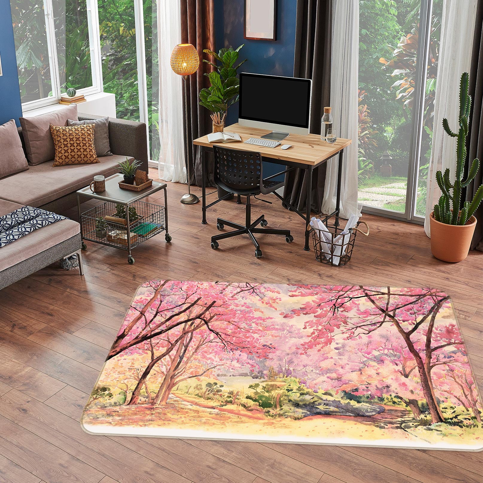 3D Cherry Tree 77161 Non Slip Rug Mat