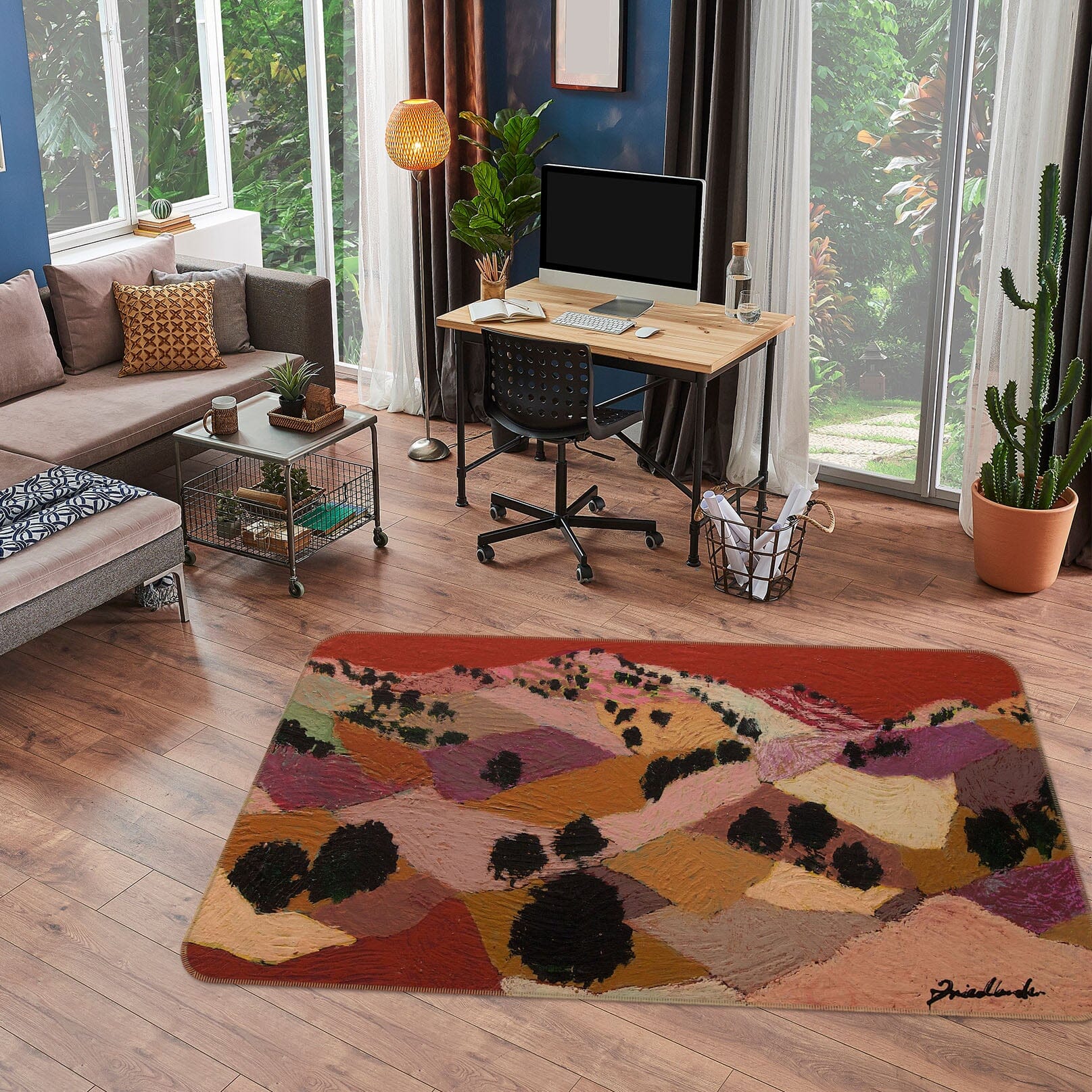 3D Valley Tree 1004 Allan P. Friedlander Rug Non Slip Rug Mat Mat AJ Creativity Home