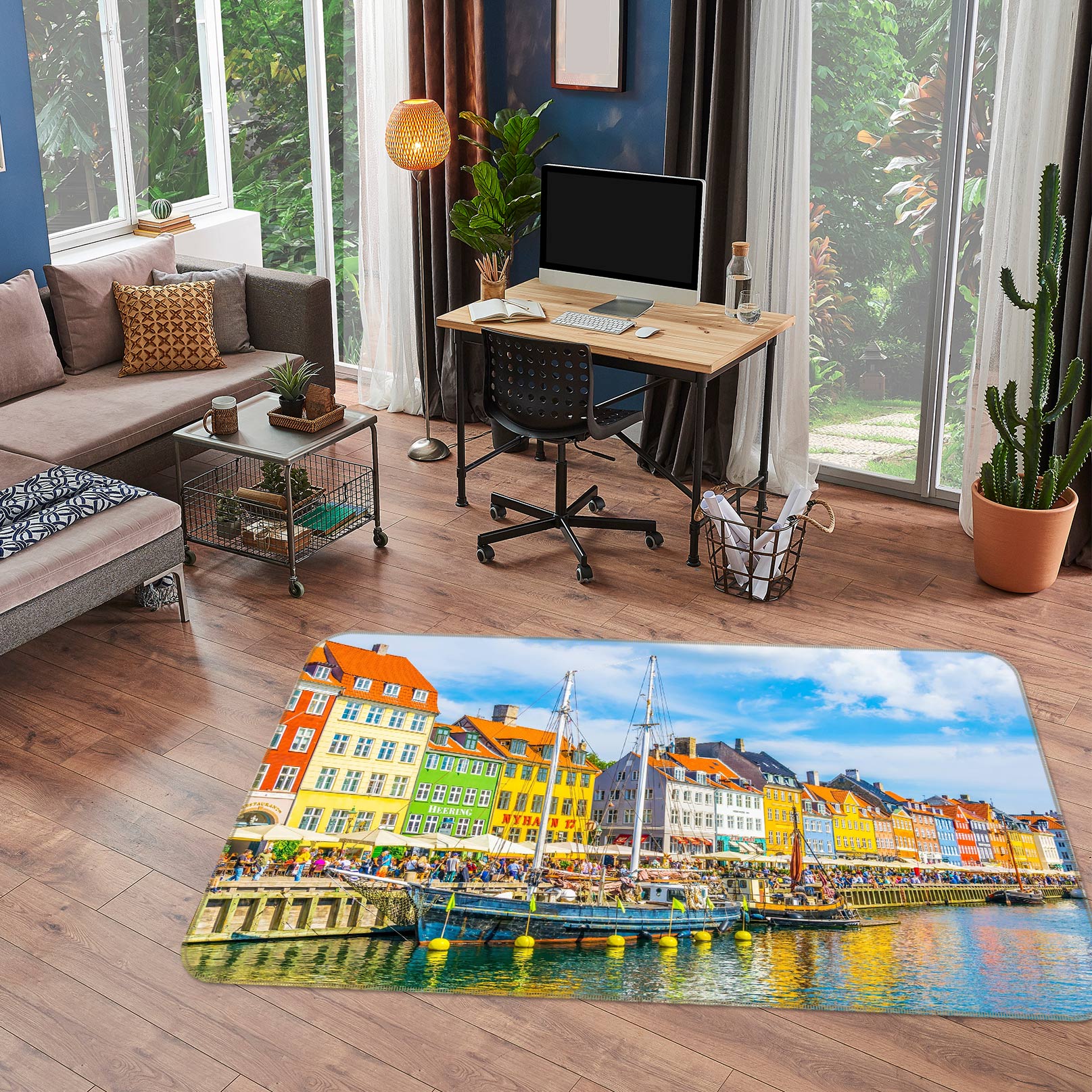 3D River Boat Houses 68003 Vehicle Non Slip Rug Mat