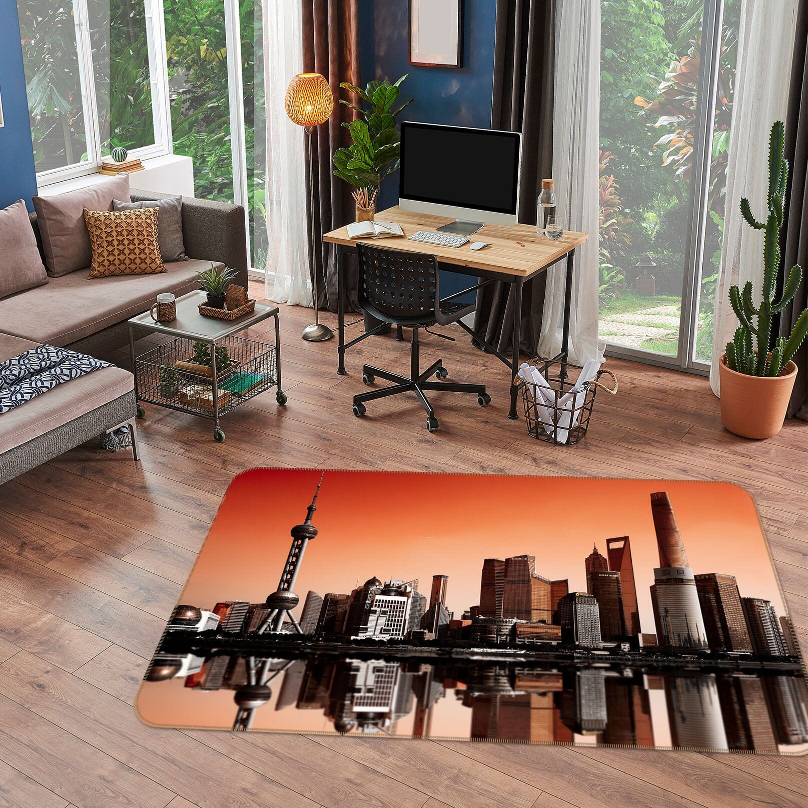 3D Sunset City 1077 Marco Carmassi Rug Non Slip Rug Mat Mat AJ Creativity Home