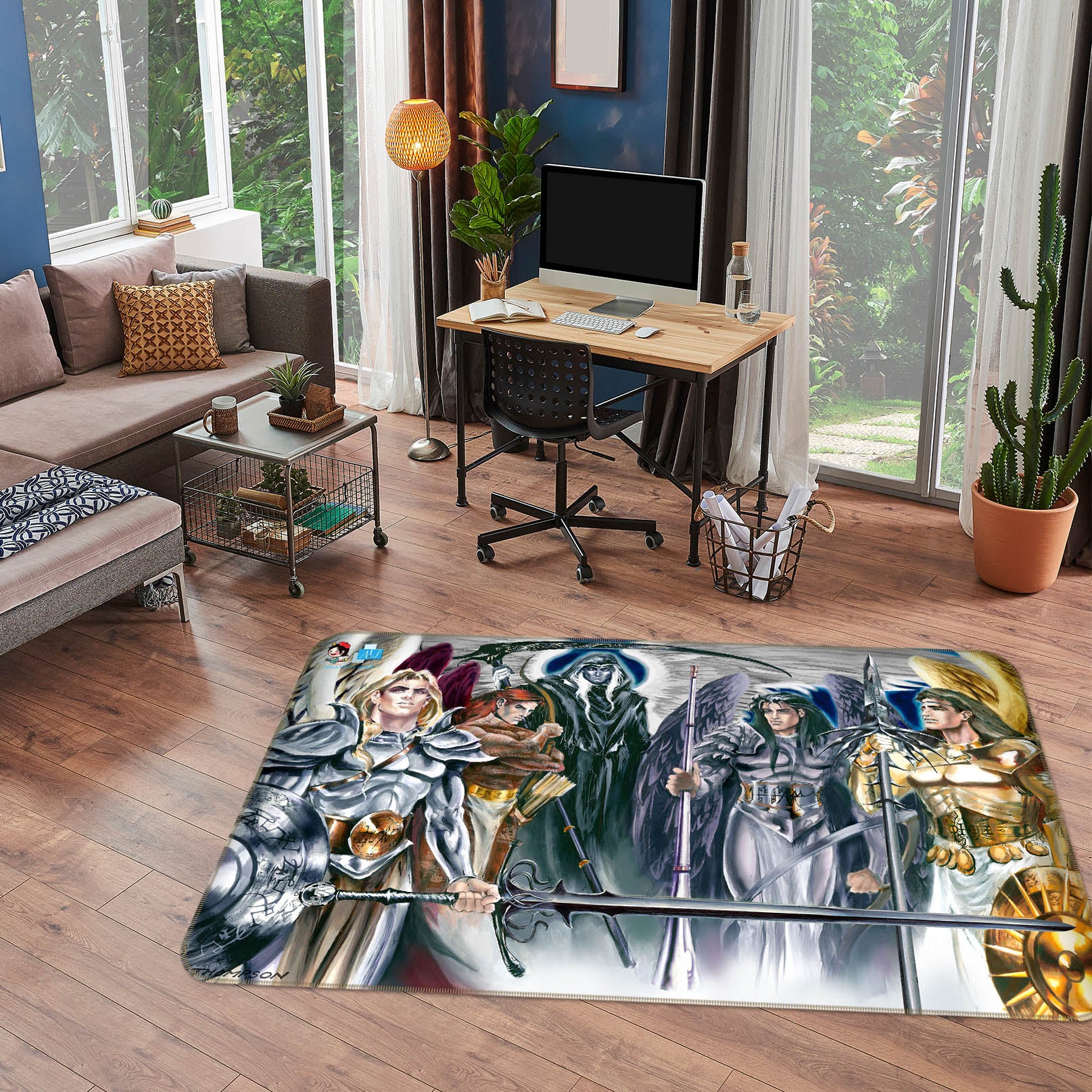 3D Angel Prince 8207 Ruth Thompson Rug Non Slip Rug Mat