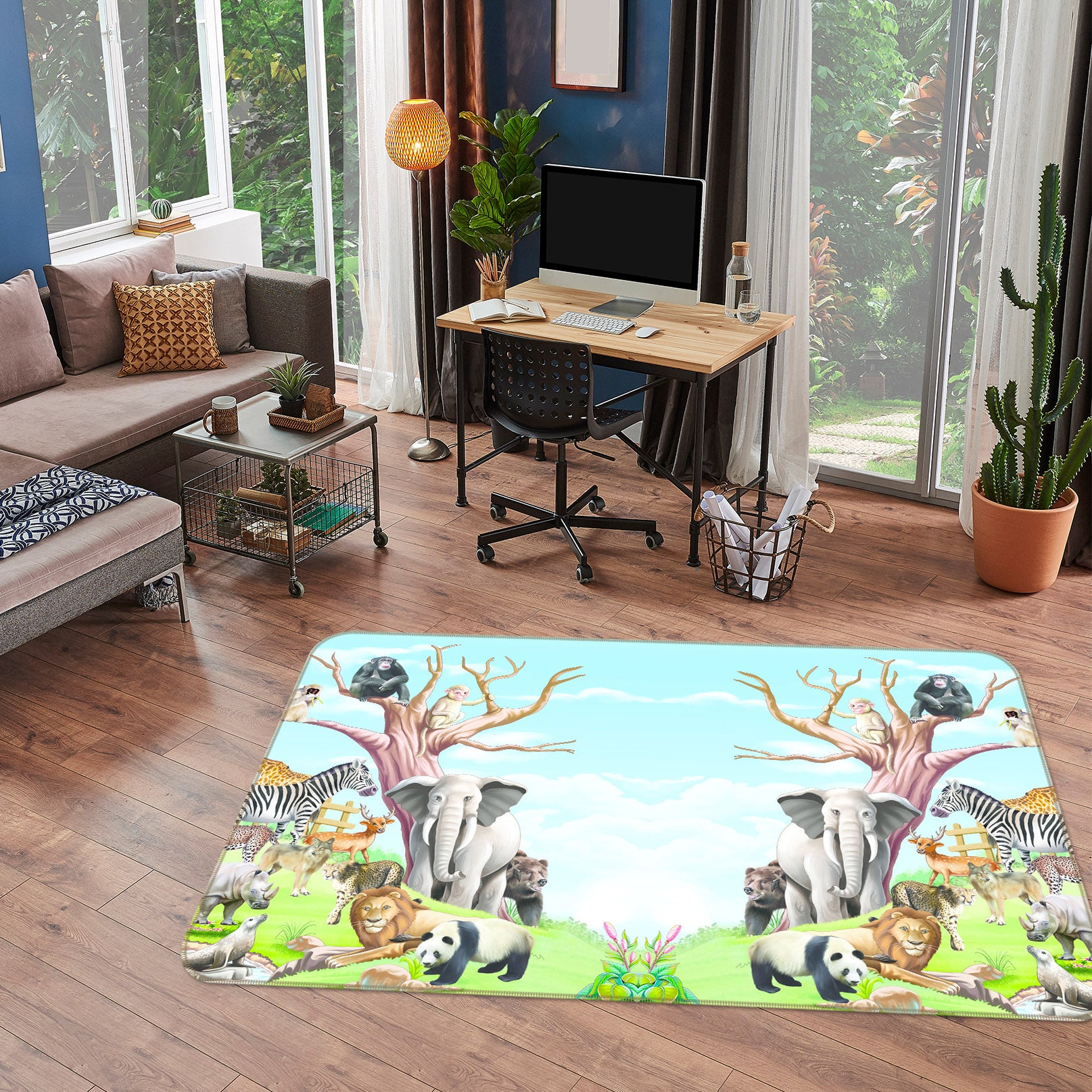 3D Branch Animal 68147 Animal Non Slip Rug Mat