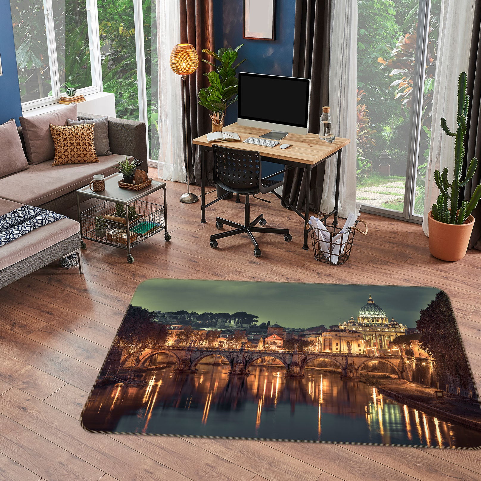 3D Floating Building 83254 Assaf Frank Rug Non Slip Rug Mat