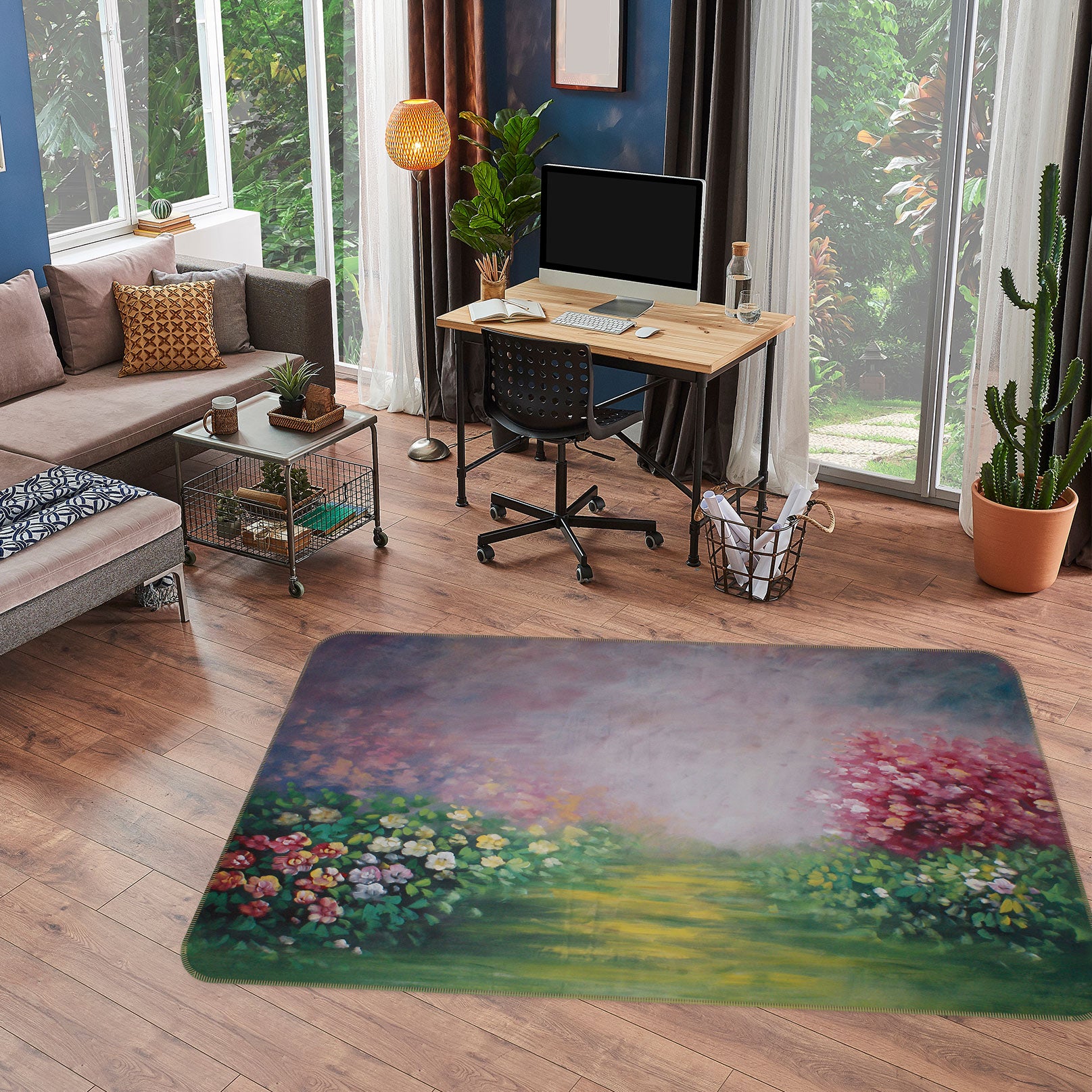 3D Flower Bush 75200 Non Slip Rug Mat
