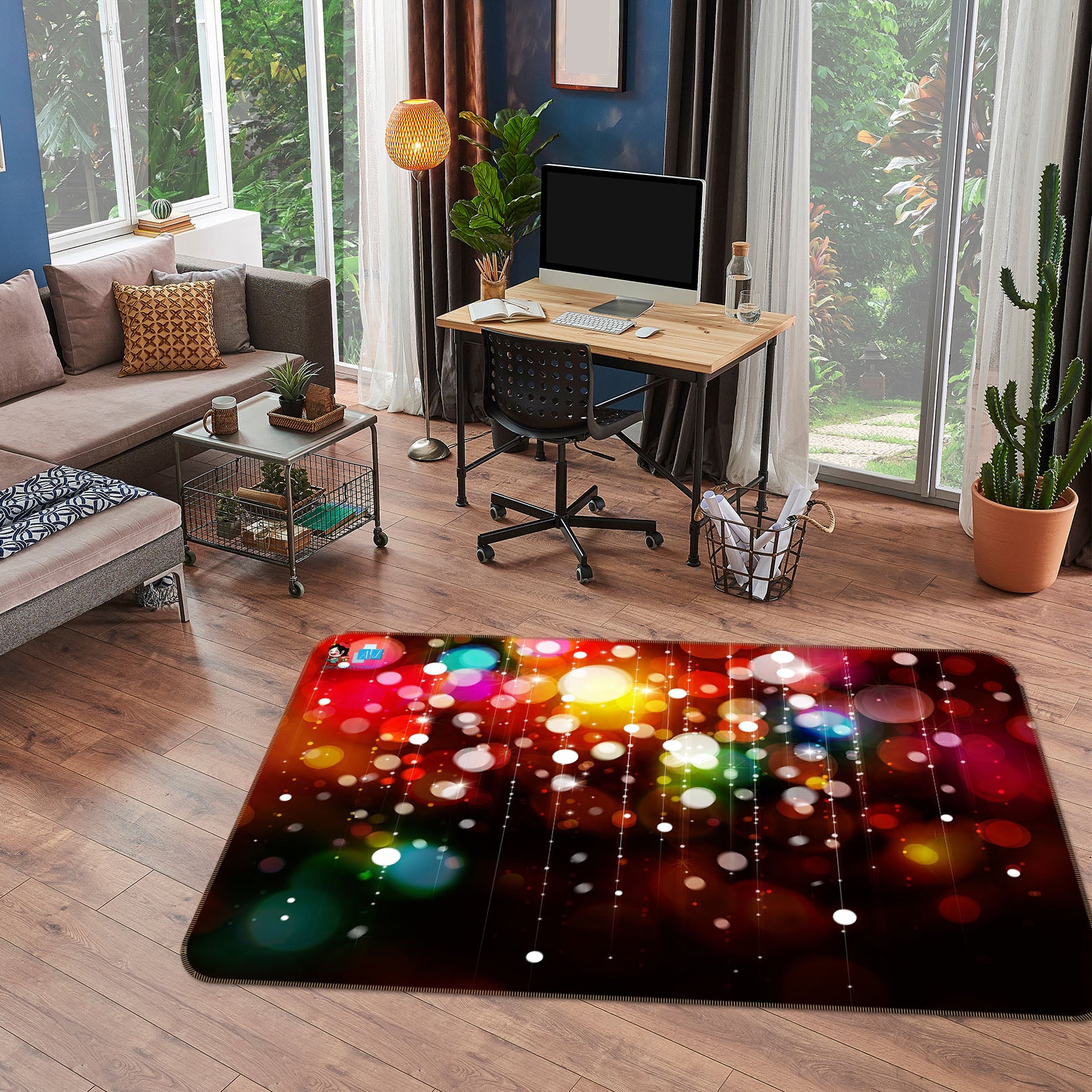 3D Color Aperture 55060 Christmas Non Slip Rug Mat Xmas