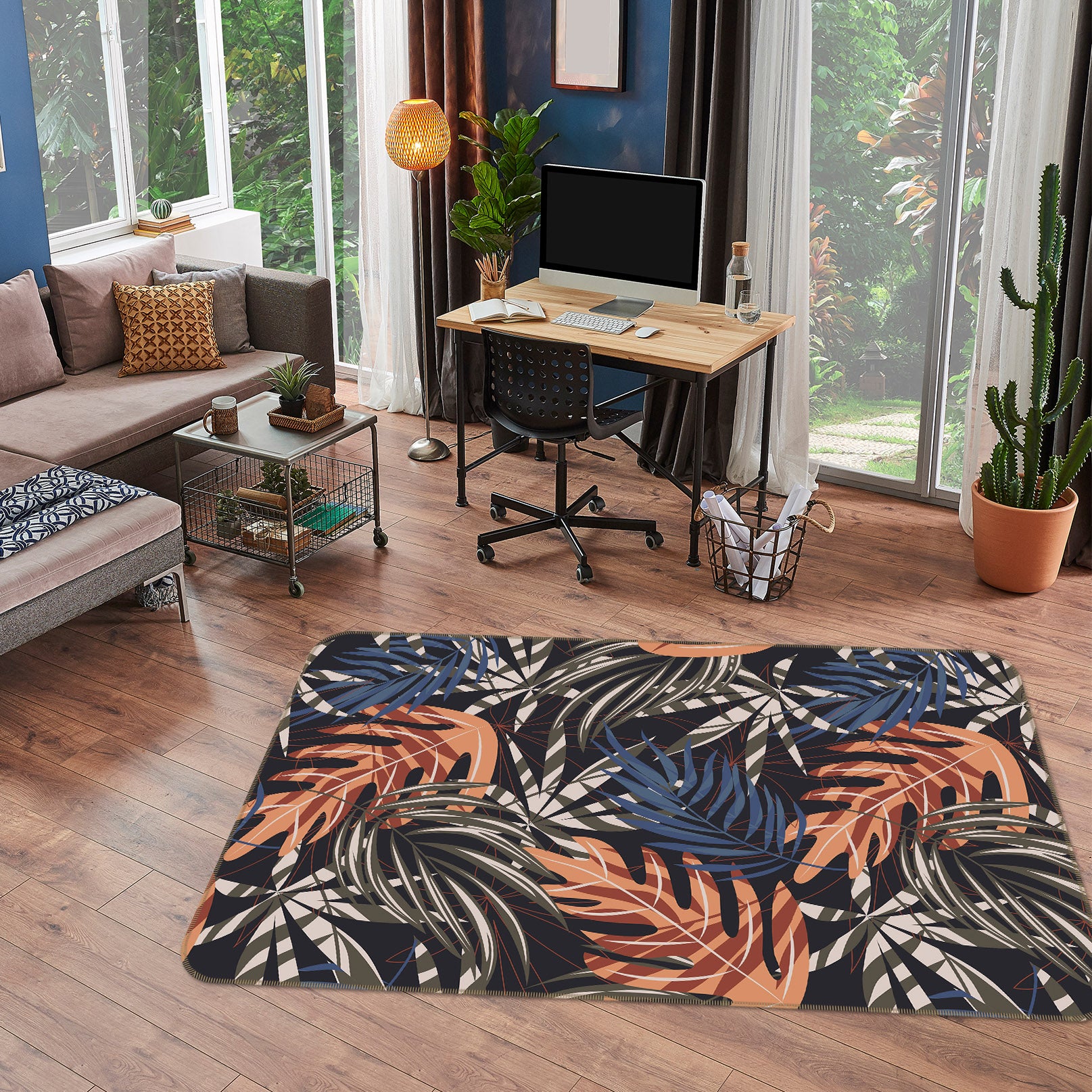 3D Leaves 31049 Non Slip Rug Mat