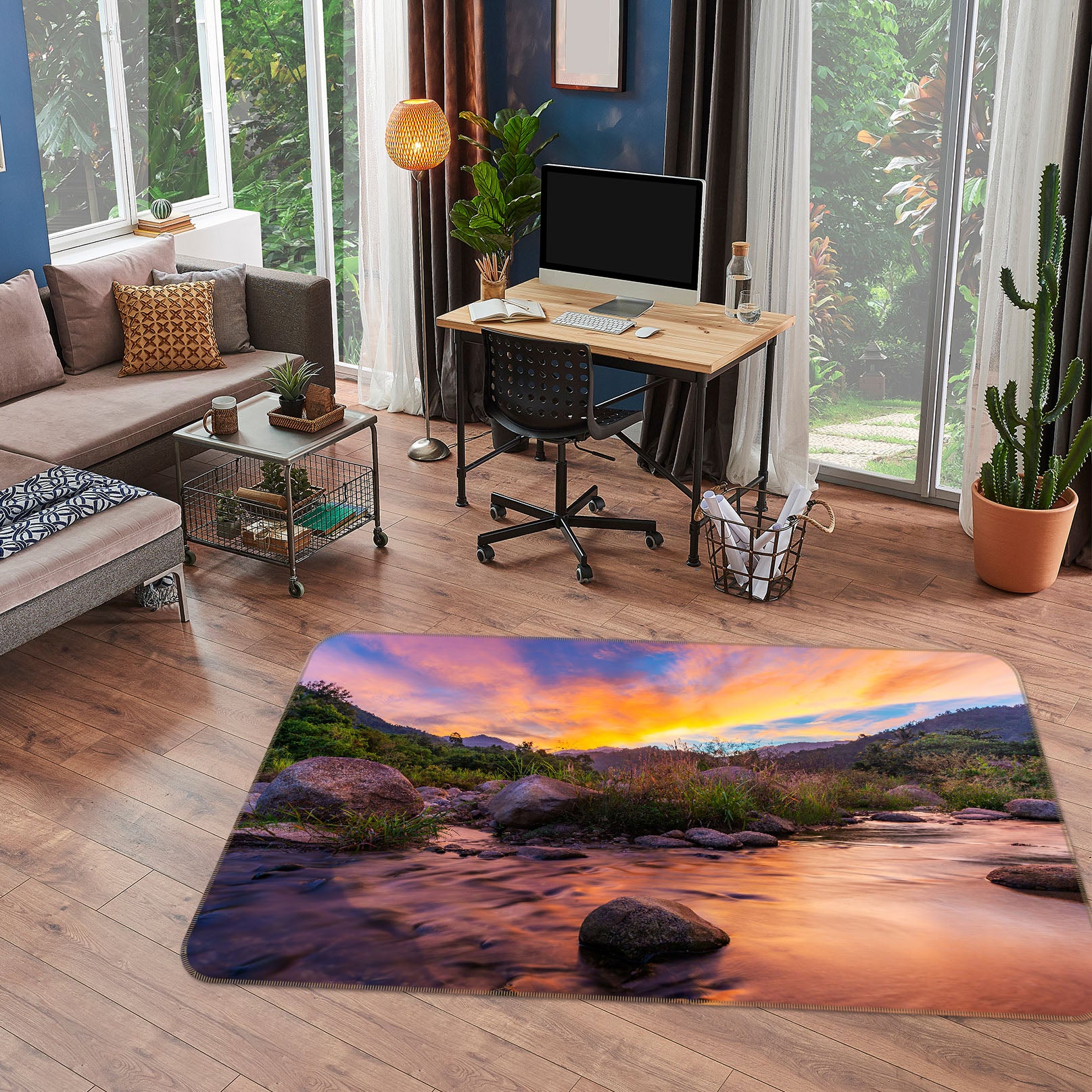 3D Water Sky 29147 Non Slip Rug Mat