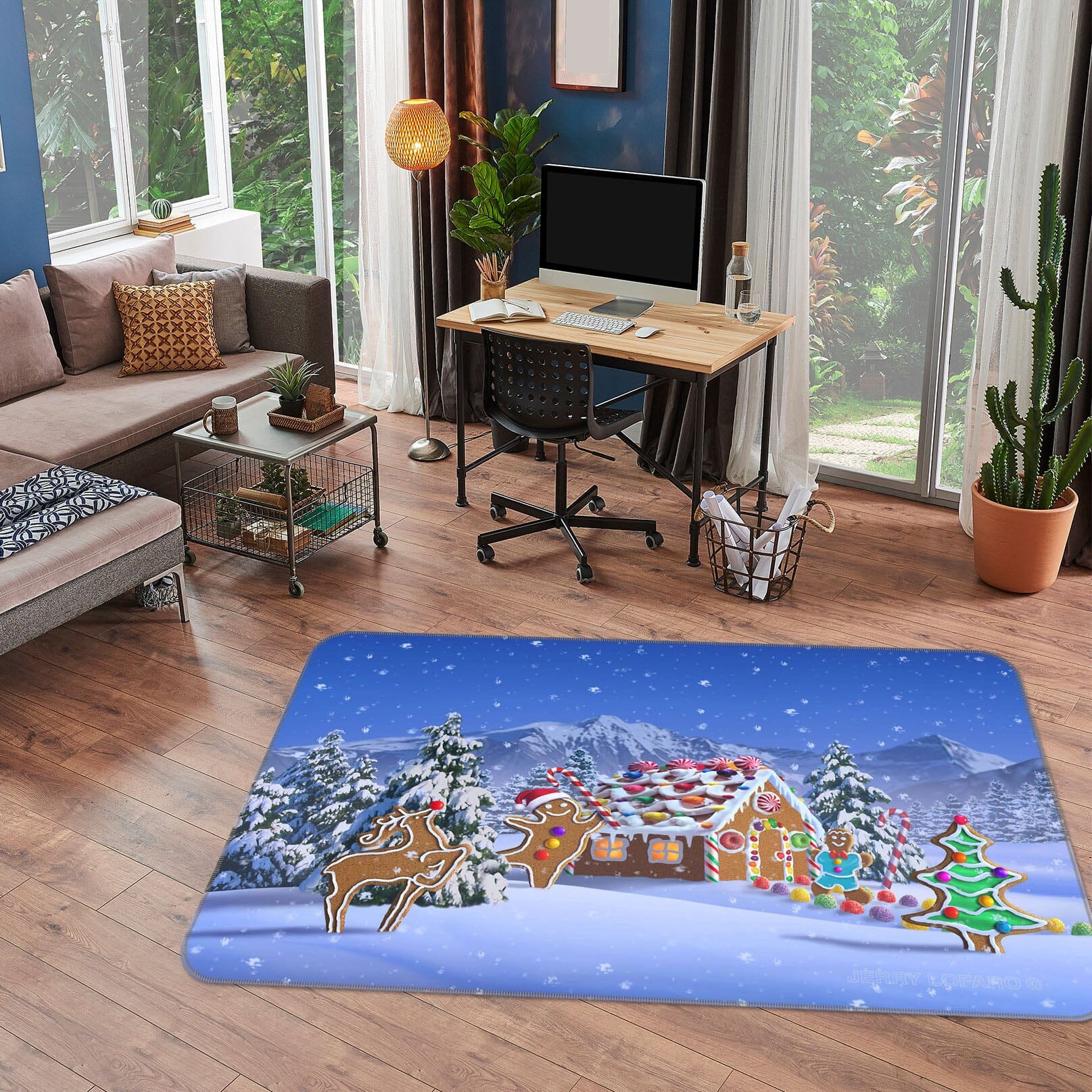 3D Christmas Snow 1049 Jerry LoFaro Rug Non Slip Rug Mat Mat AJ Creativity Home