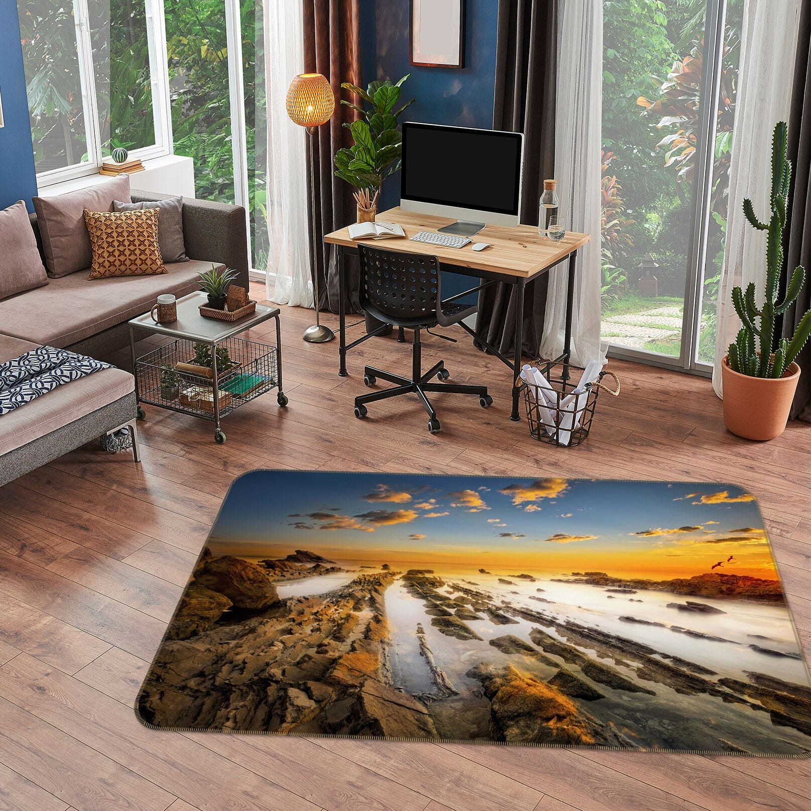 3D River Stones 1137 Marco Carmassi Rug Non Slip Rug Mat Mat AJ Creativity Home