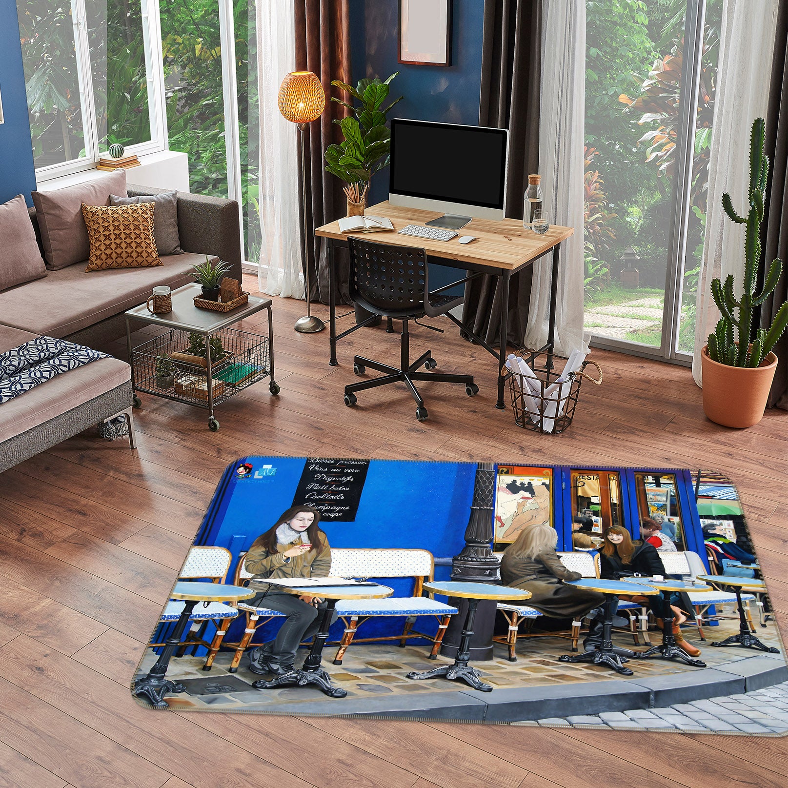 3D Tables Chairs 11135 Matthew Holden Bates Rug Non Slip Rug Mat