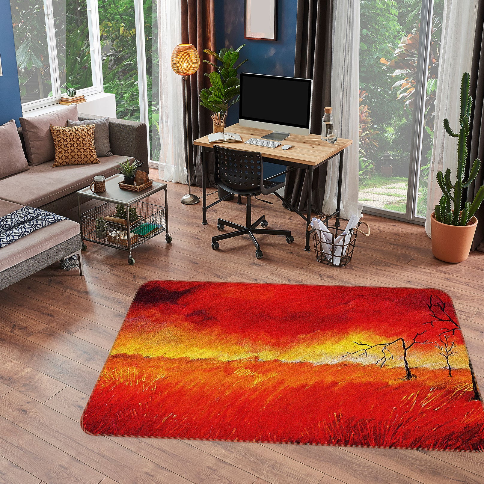 3D Red Meadow 76012 Non Slip Rug Mat