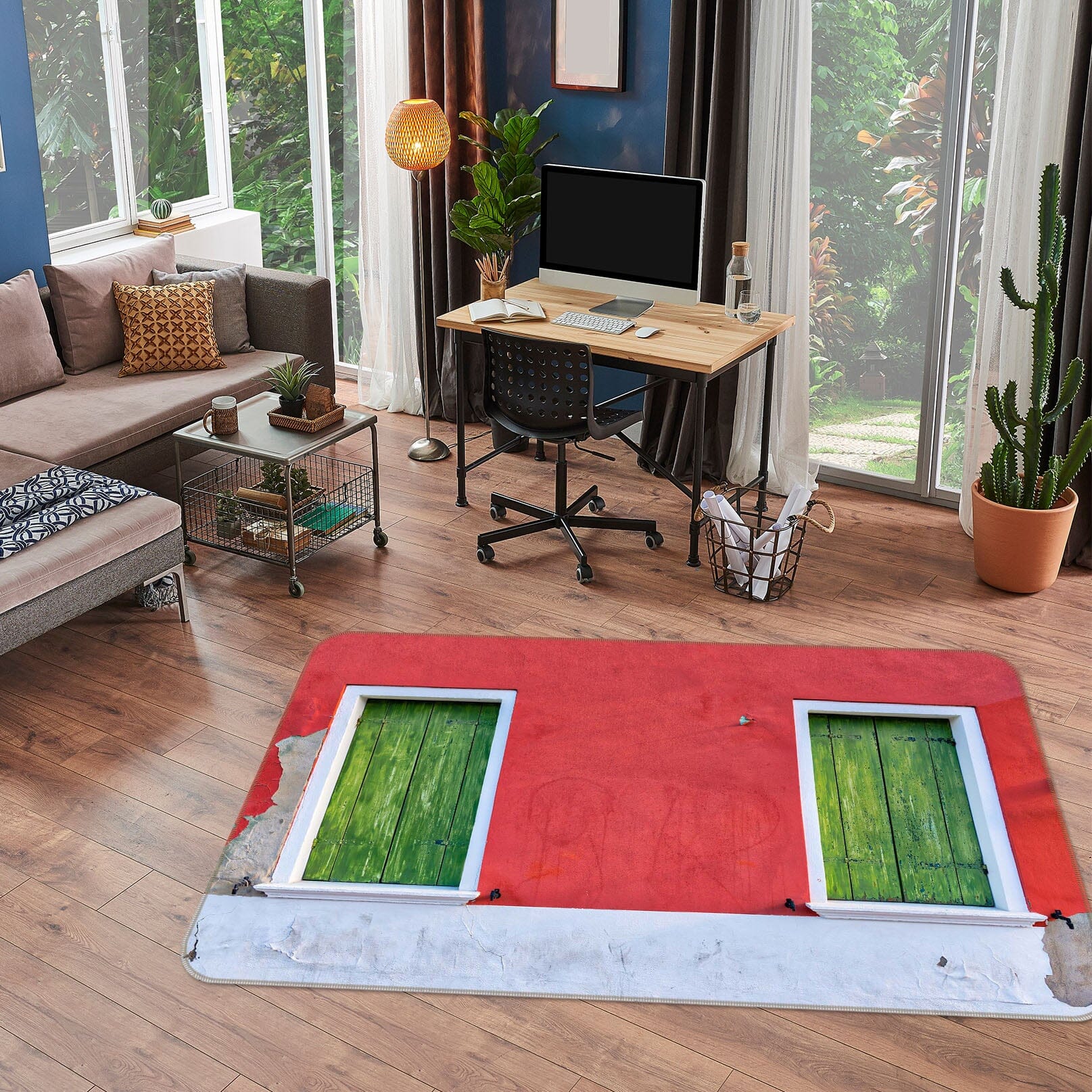 3D Green Gate 1101 Marco Carmassi Rug Non Slip Rug Mat Mat AJ Creativity Home