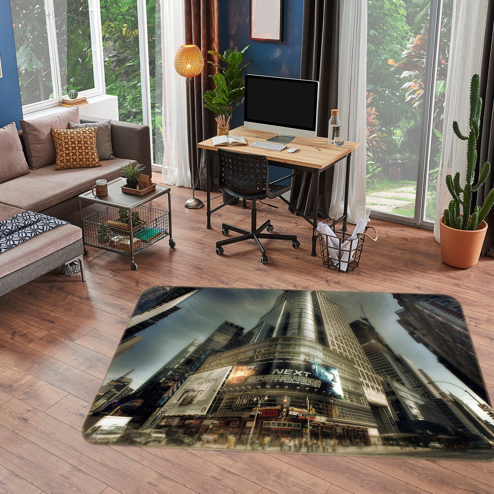 3D High-Rise Building 75190 Non Slip Rug Mat