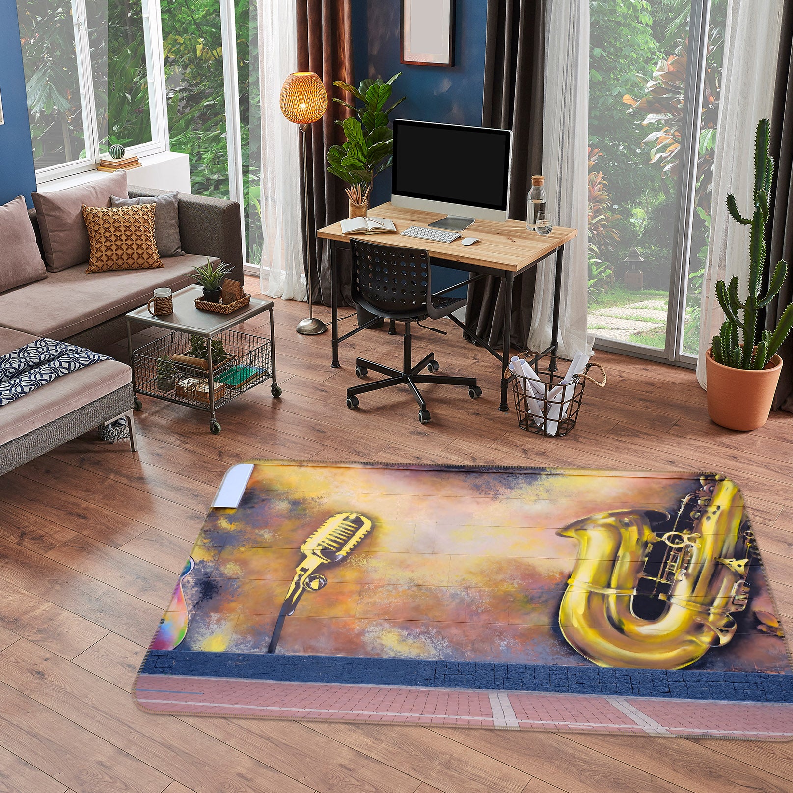 3D Saxophone 36183 Non Slip Rug Mat