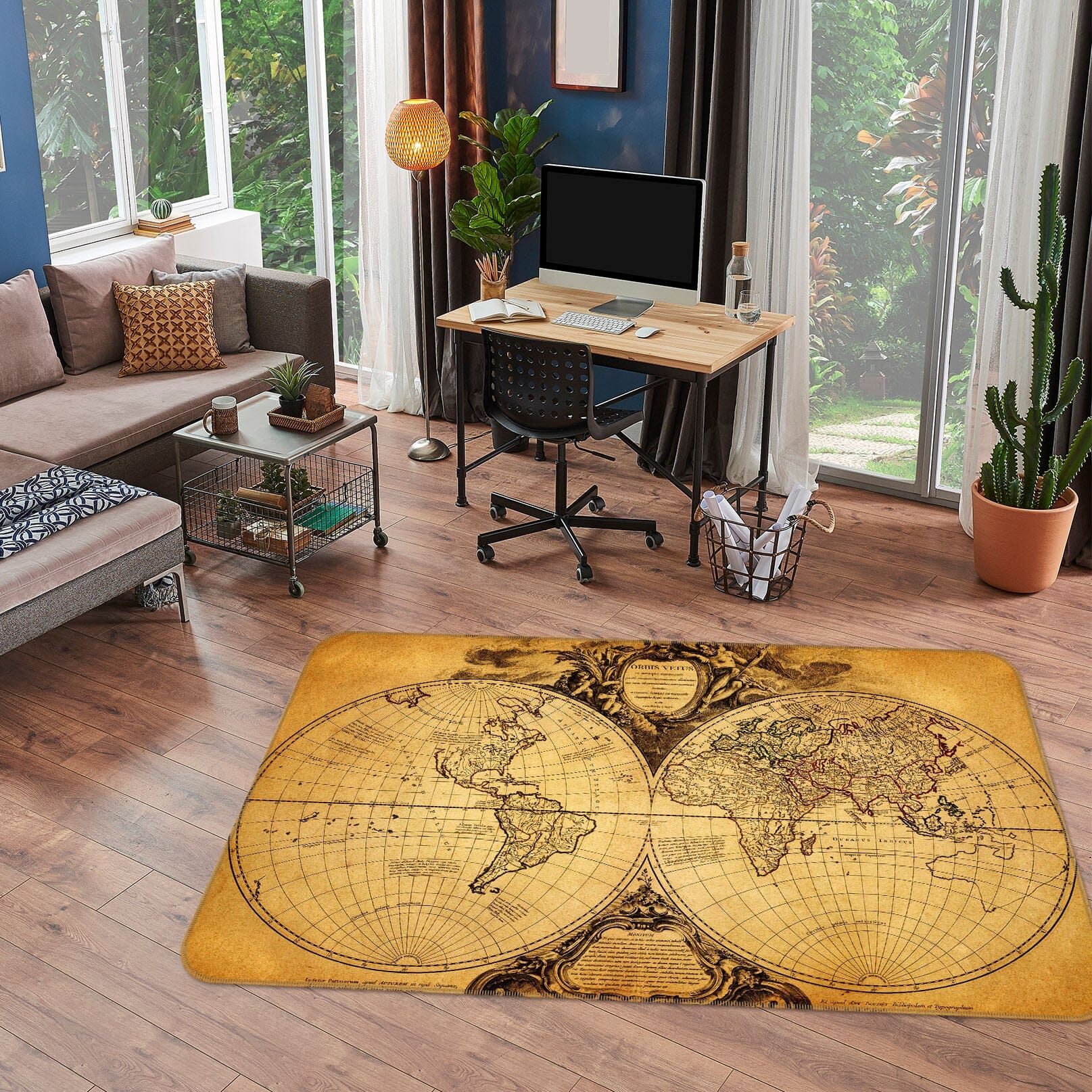 3D World Territory 226 World Map Non Slip Rug Mat Mat AJ Creativity Home