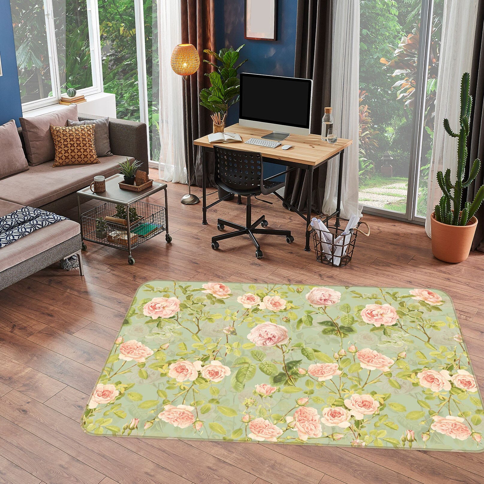 3D Pink Rose 142 Uta Naumann Rug Non Slip Rug Mat Mat AJ Creativity Home