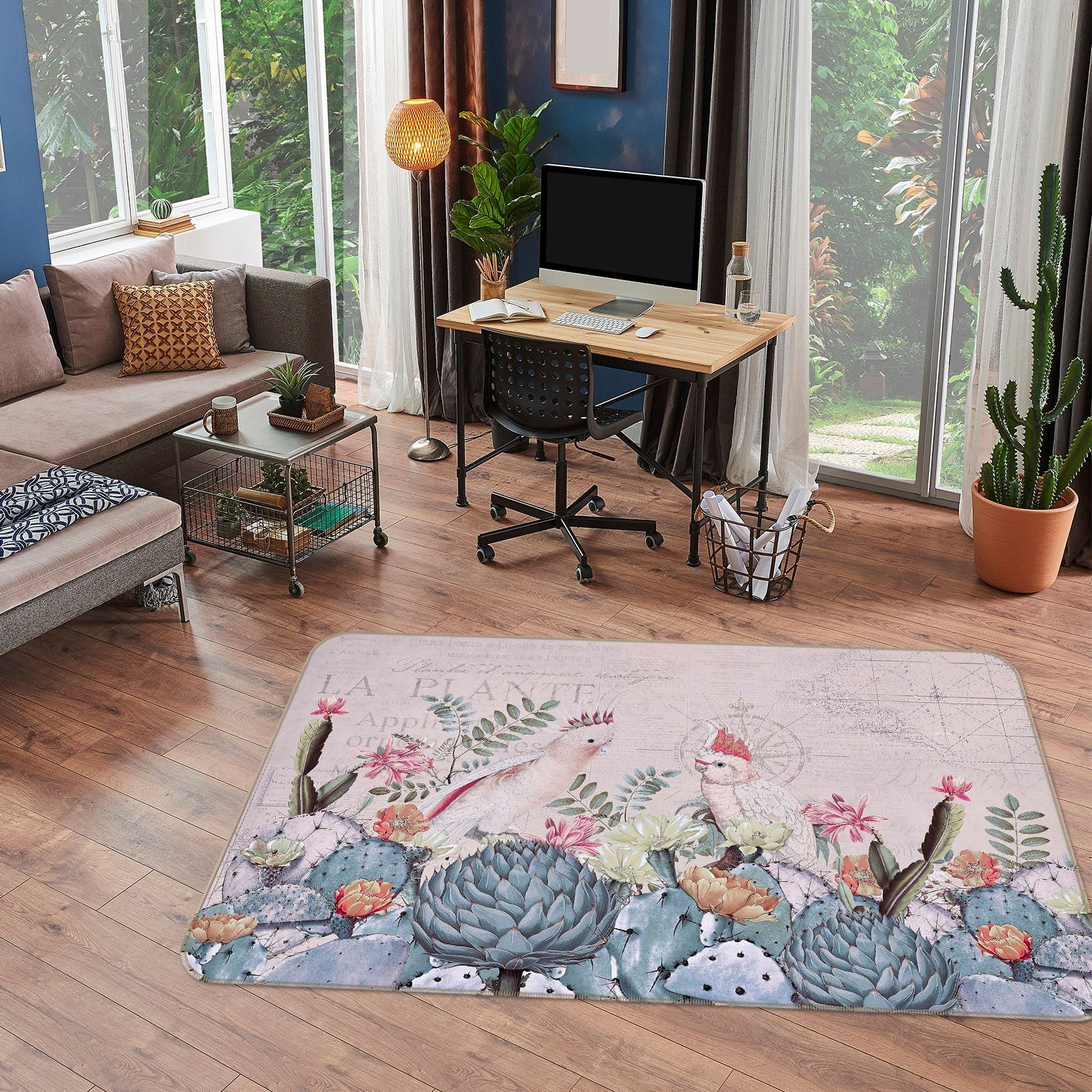 3D Bird Flowers 1012 Andrea haase Rug Non Slip Rug Mat Mat AJ Creativity Home