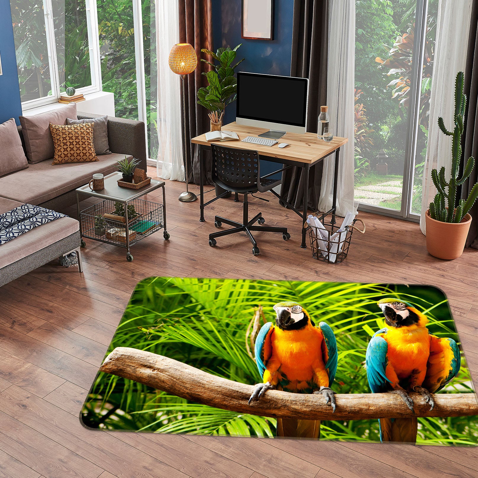 3D Parrot 69001 Animal Non Slip Rug Mat