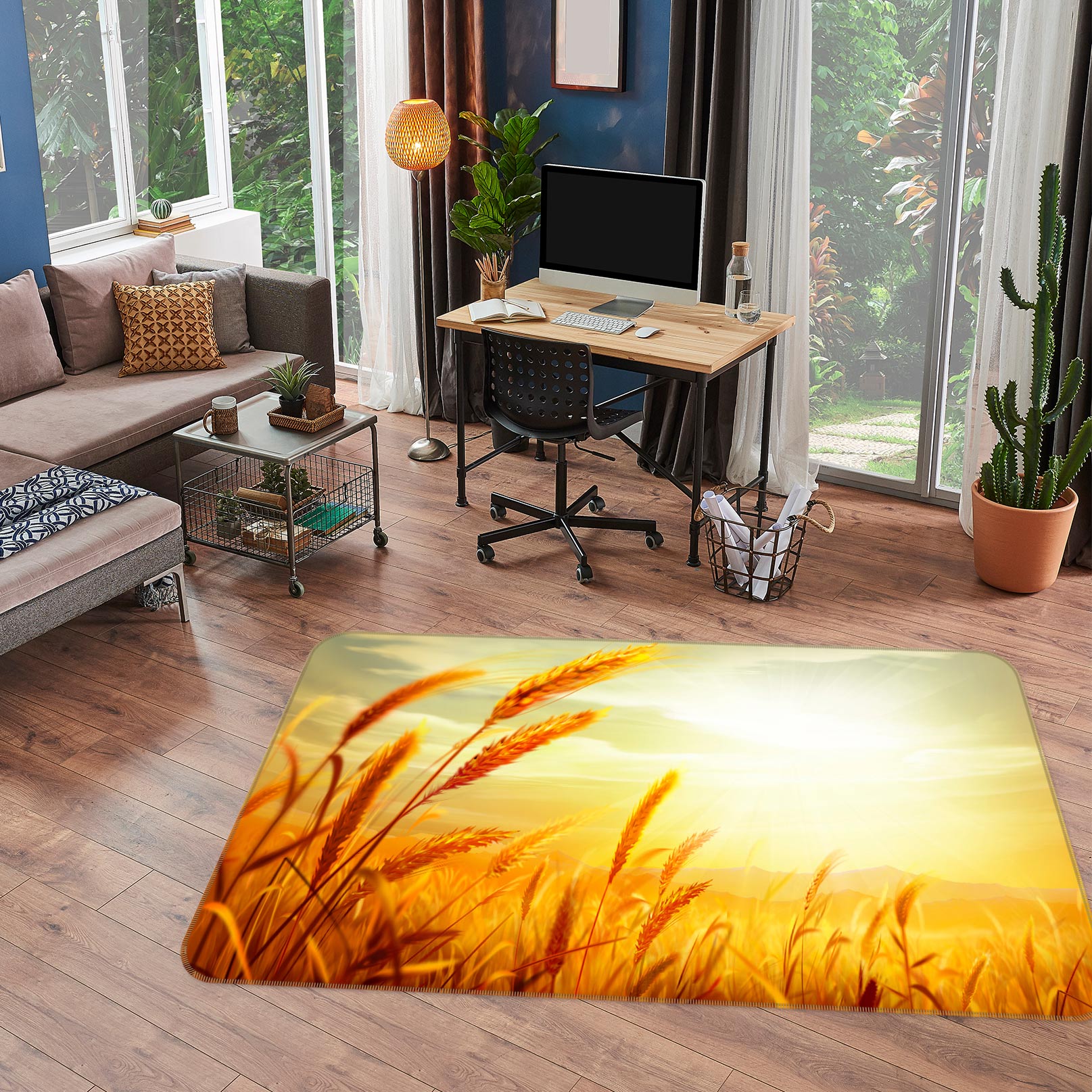 3D Golden Reed 76244 Non Slip Rug Mat