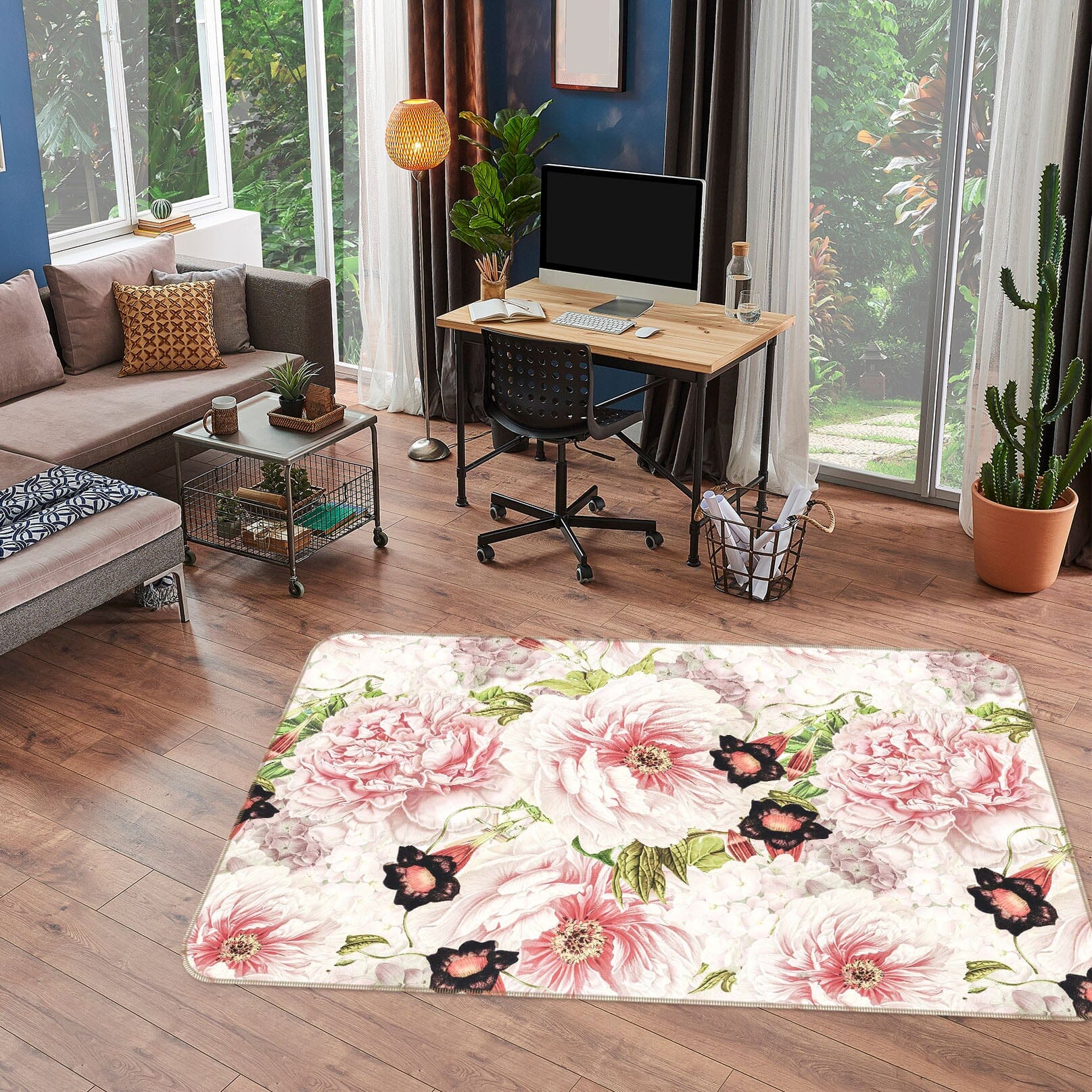 3D Romantic Flowers 127 Uta Naumann Rug Non Slip Rug Mat Mat AJ Creativity Home