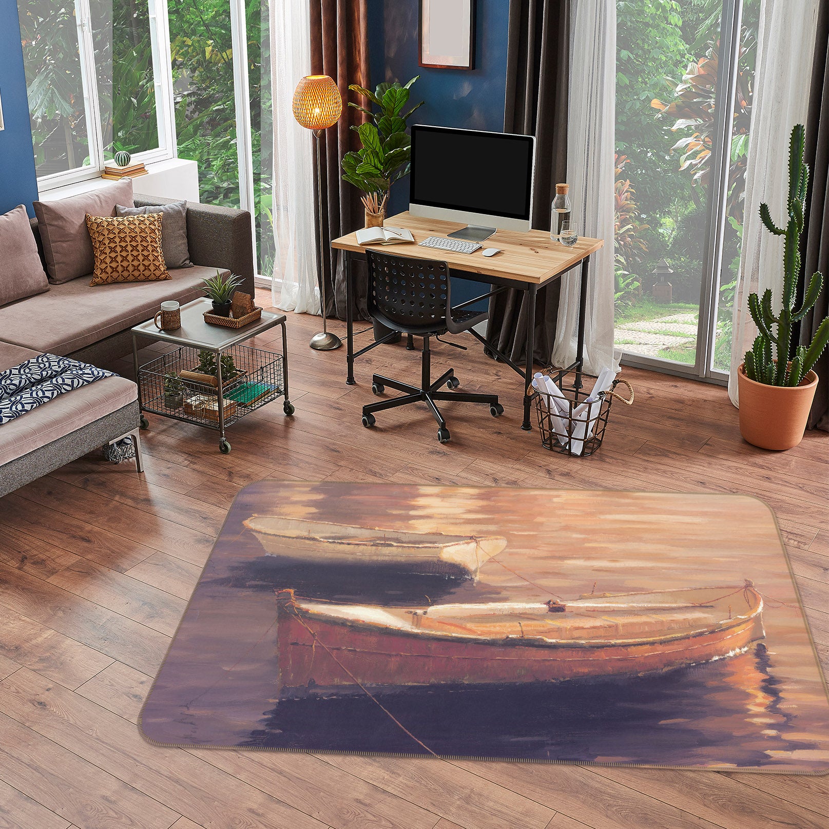 3D Sailboat 32047 Non Slip Rug Mat