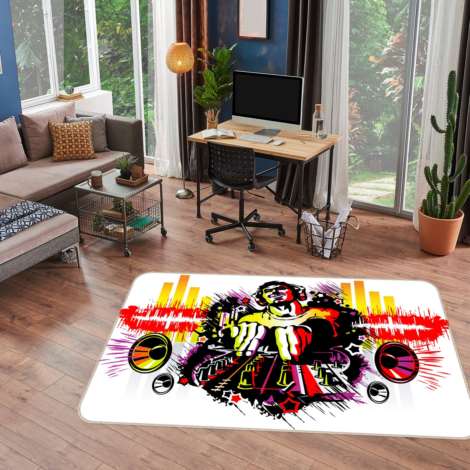 3D Music DJ 77090 Non Slip Rug Mat