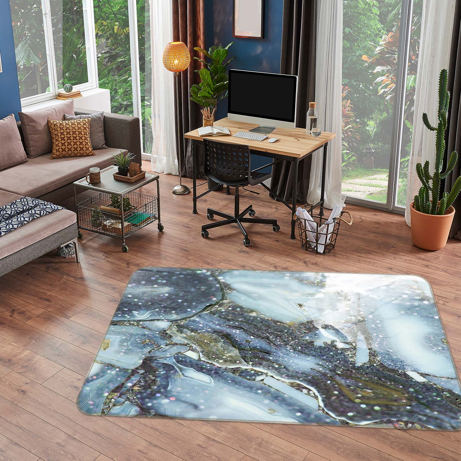 3D Marbling 26219 Non Slip Rug Mat