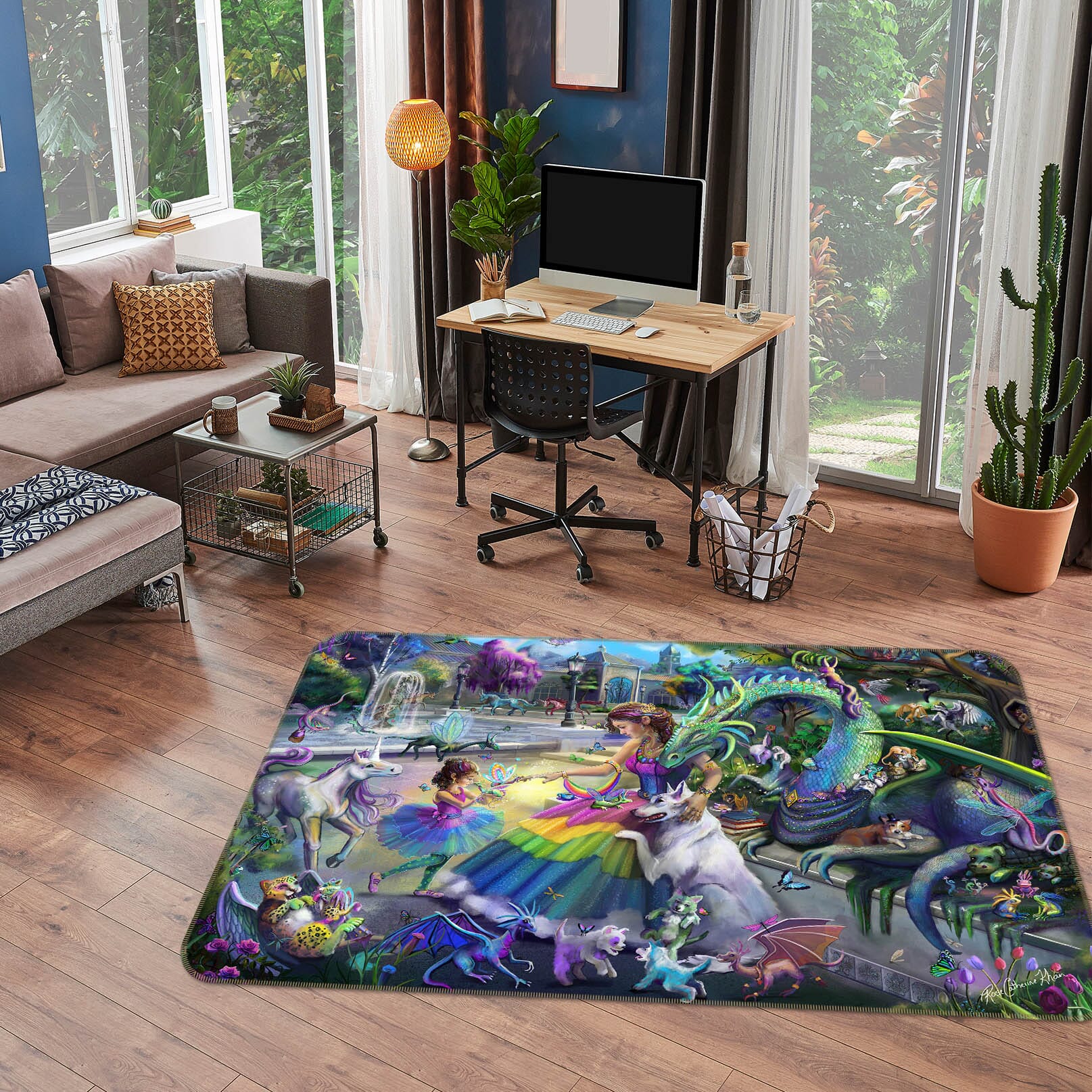 3D Beautiful Garden 3008 Rose Catherine Khan Rug Non Slip Rug Mat Mat AJ Creativity Home