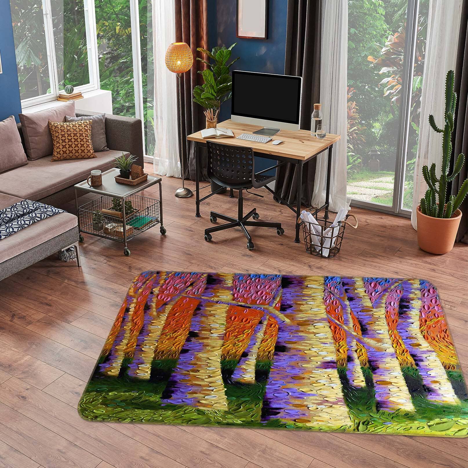 3D Rainbow Connection 1013 Dena Tollefson Rug Non Slip Rug Mat Mat AJ Creativity Home