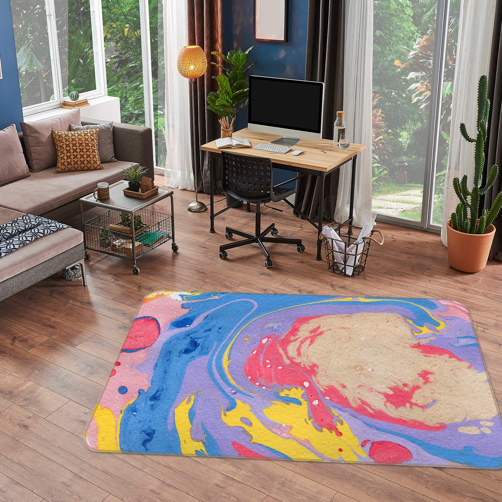 3D Color Pattern 26216 Non Slip Rug Mat