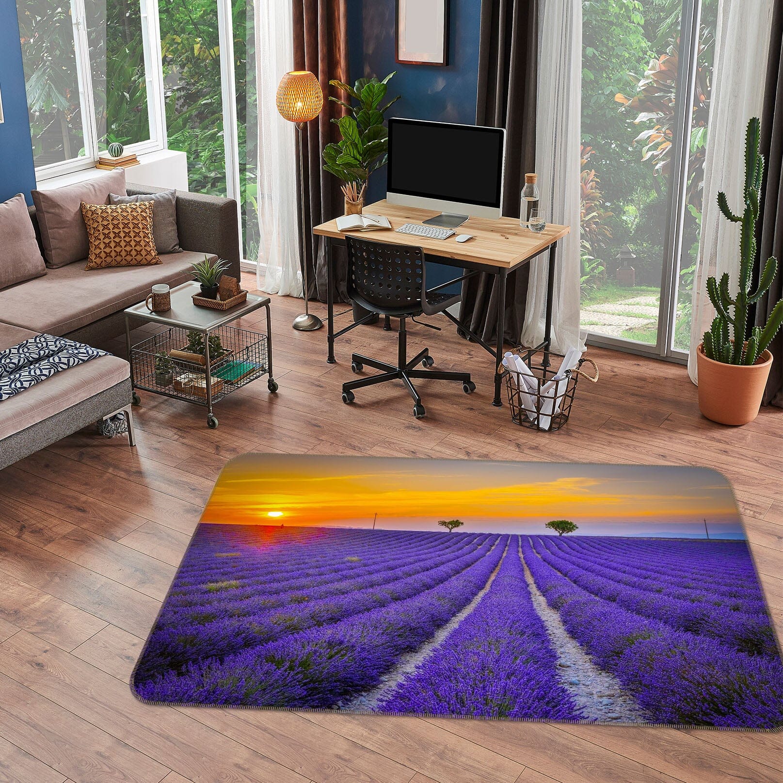 3D Lavender Estate 1171 Marco Carmassi Rug Non Slip Rug Mat Mat AJ Creativity Home