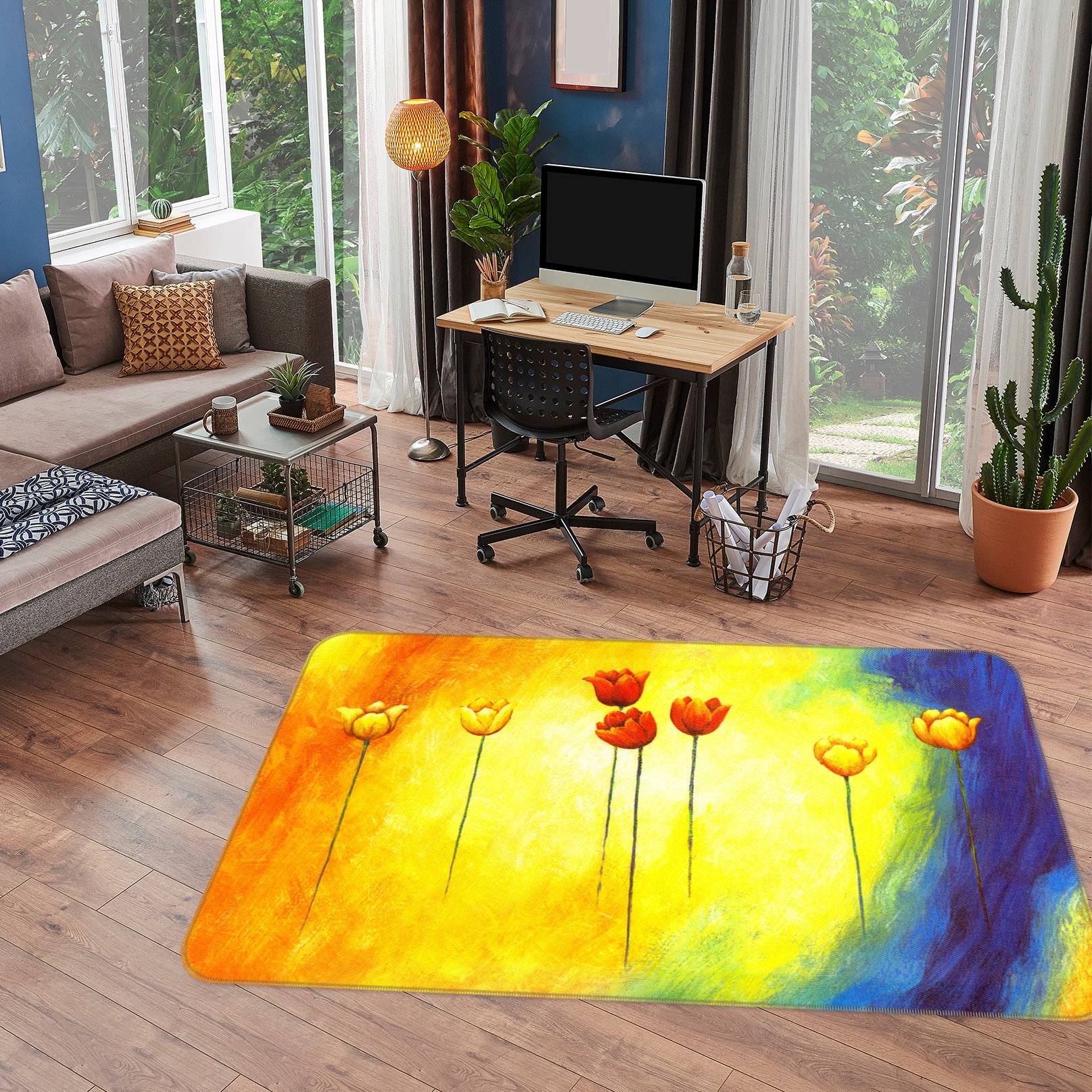 3D Flowers 76002 Non Slip Rug Mat