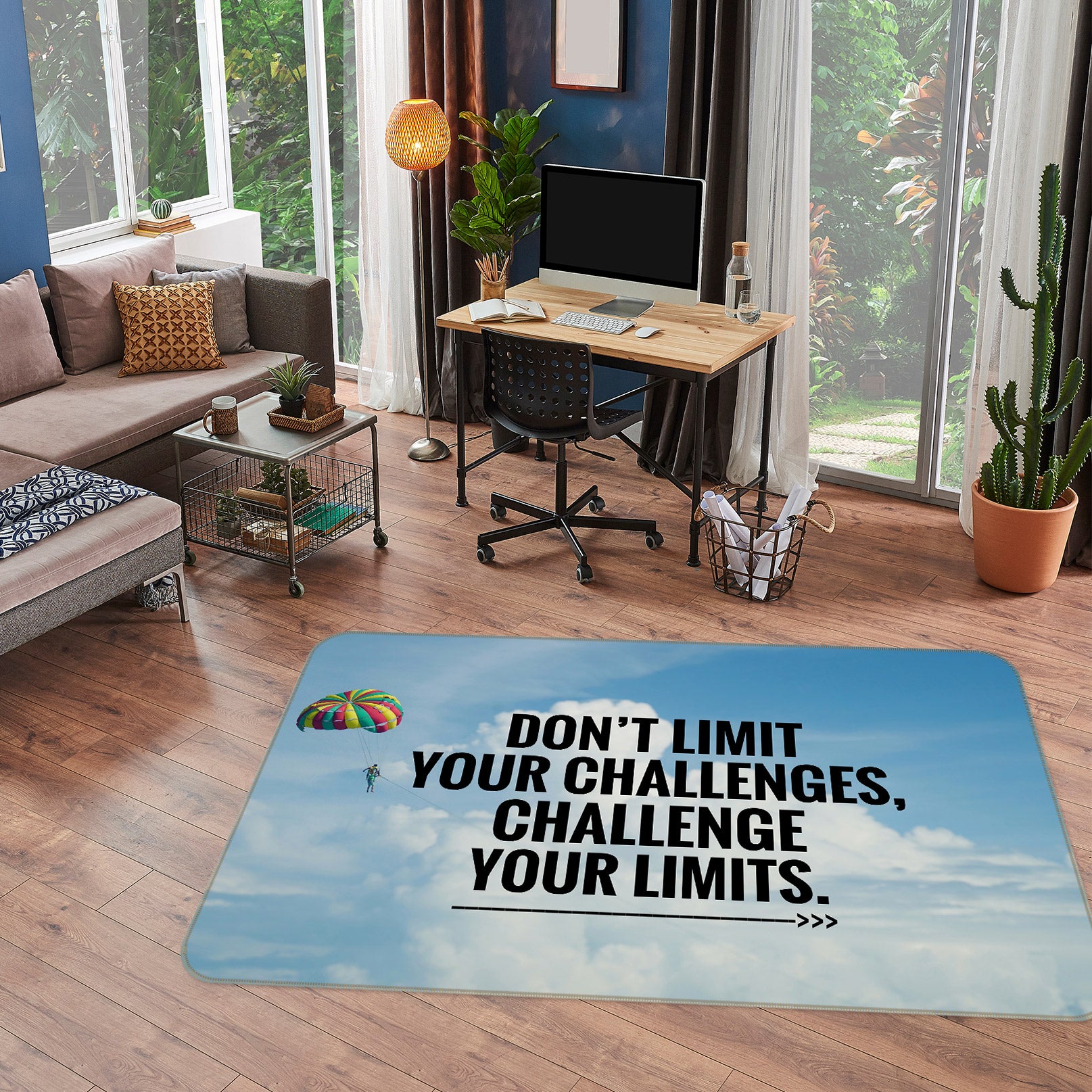 3D Cloud Letter 77189 Non Slip Rug Mat
