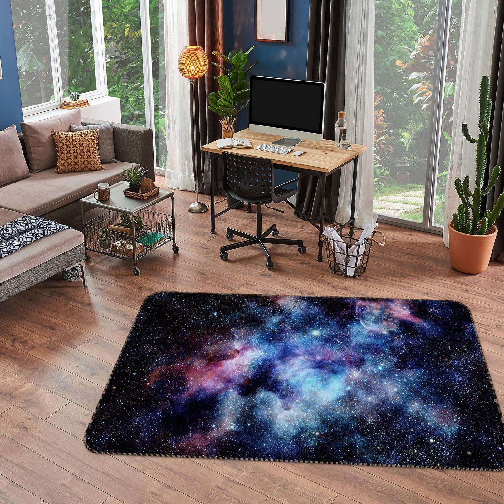 3D Starry Sky 36073 Non Slip Rug Mat