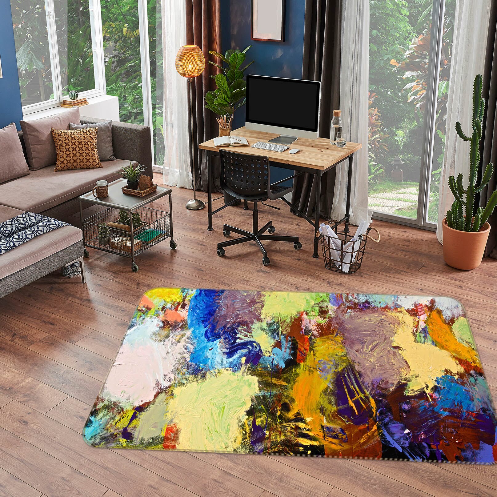 3D Color Graffiti 1014 Allan P. Friedlander Rug Non Slip Rug Mat Mat AJ Creativity Home