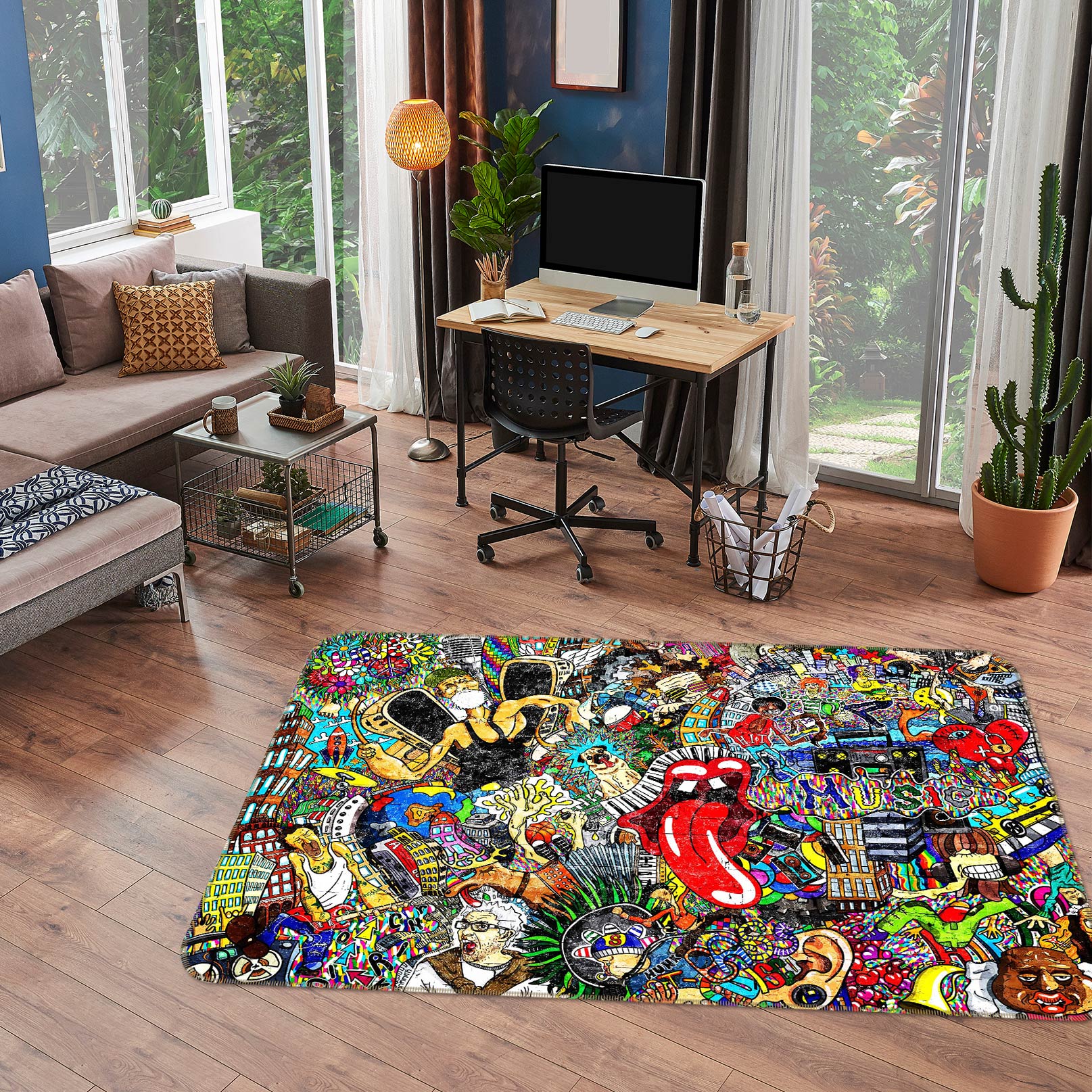 3D Monster Mouth 1045 Non Slip Rug Mat