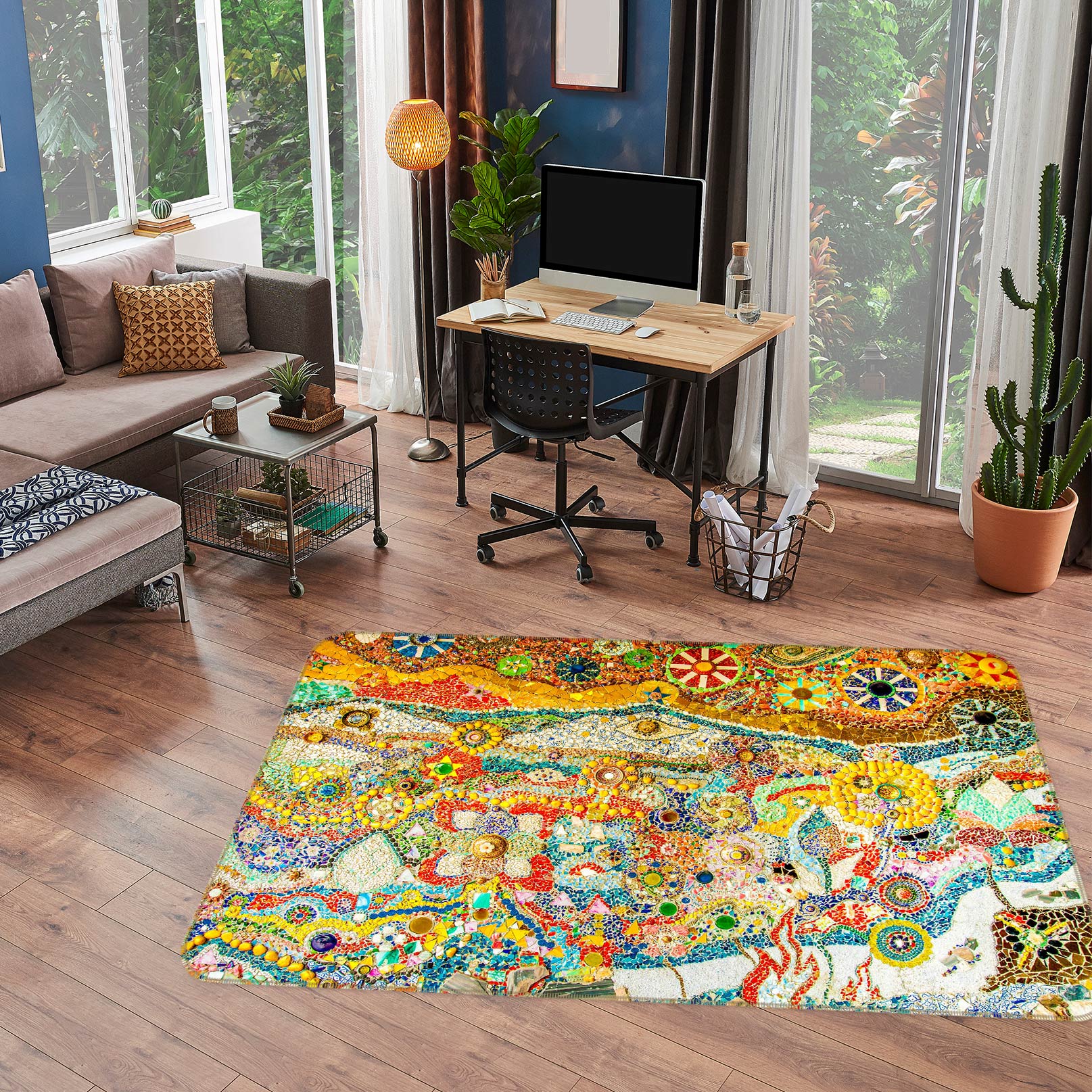 3D Color Pattern 33013 Non Slip Rug Mat