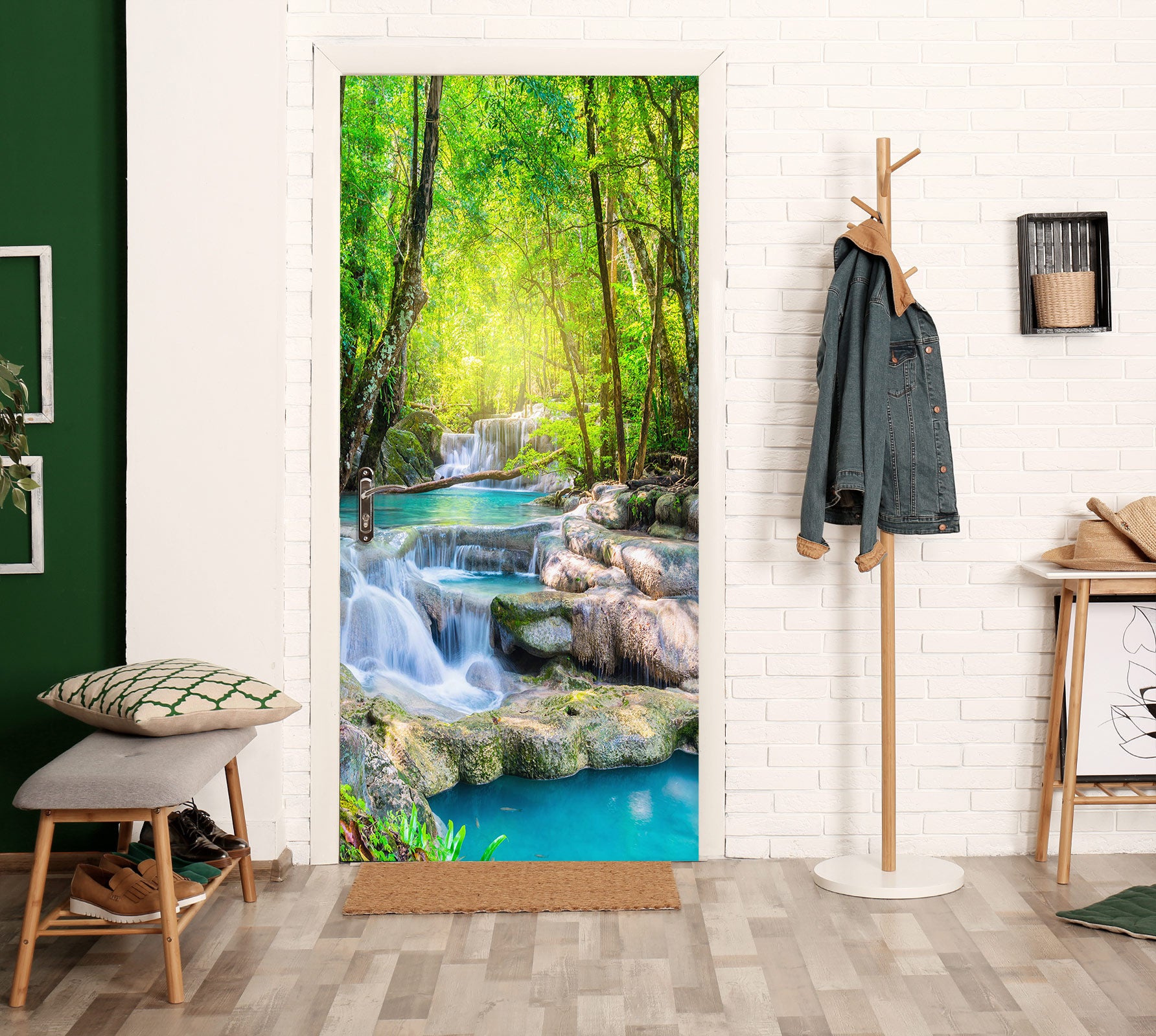 3D Forest Creek 24141 Door Mural