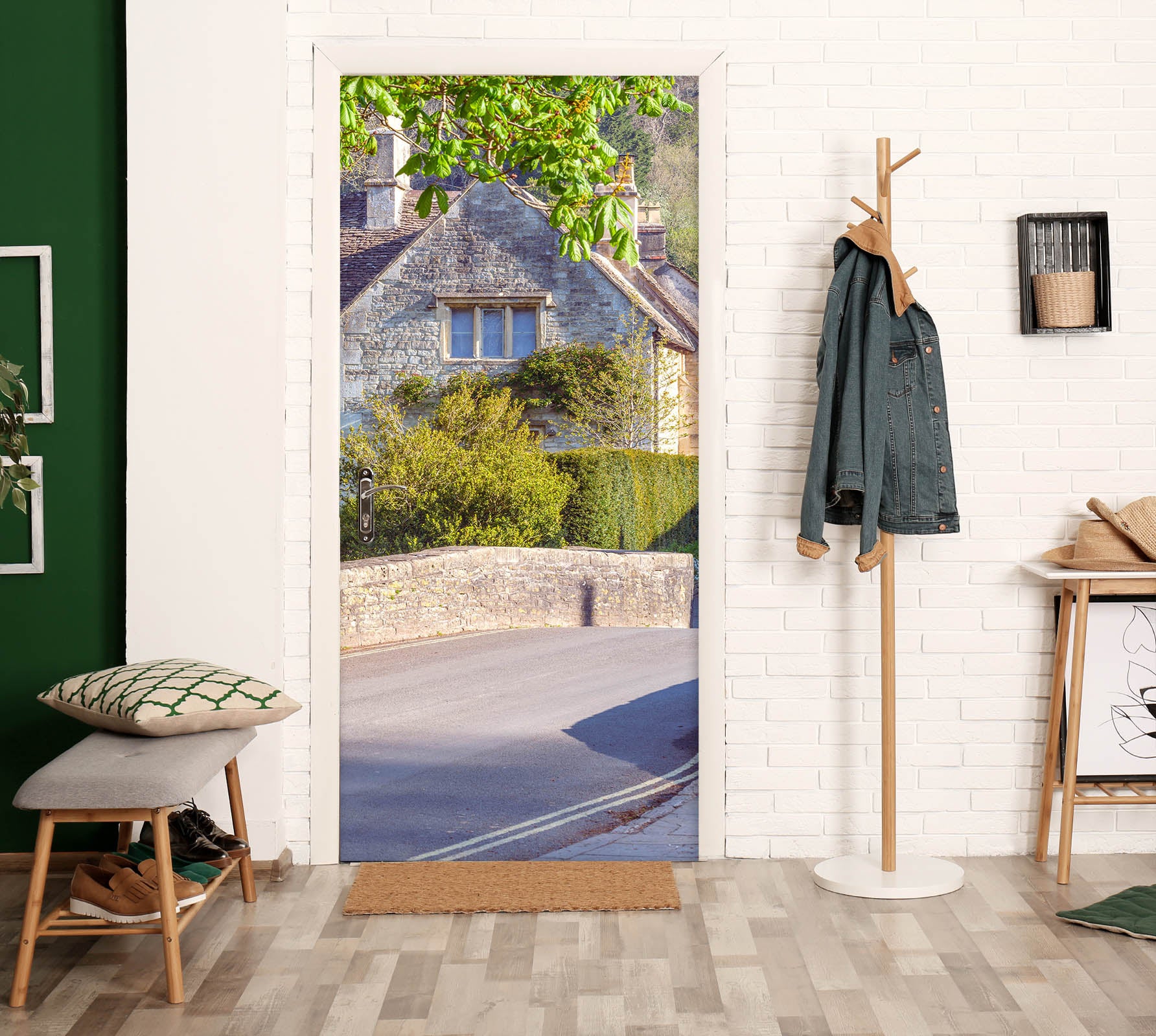 3D Summer Village 5156 Assaf Frank Door Mural