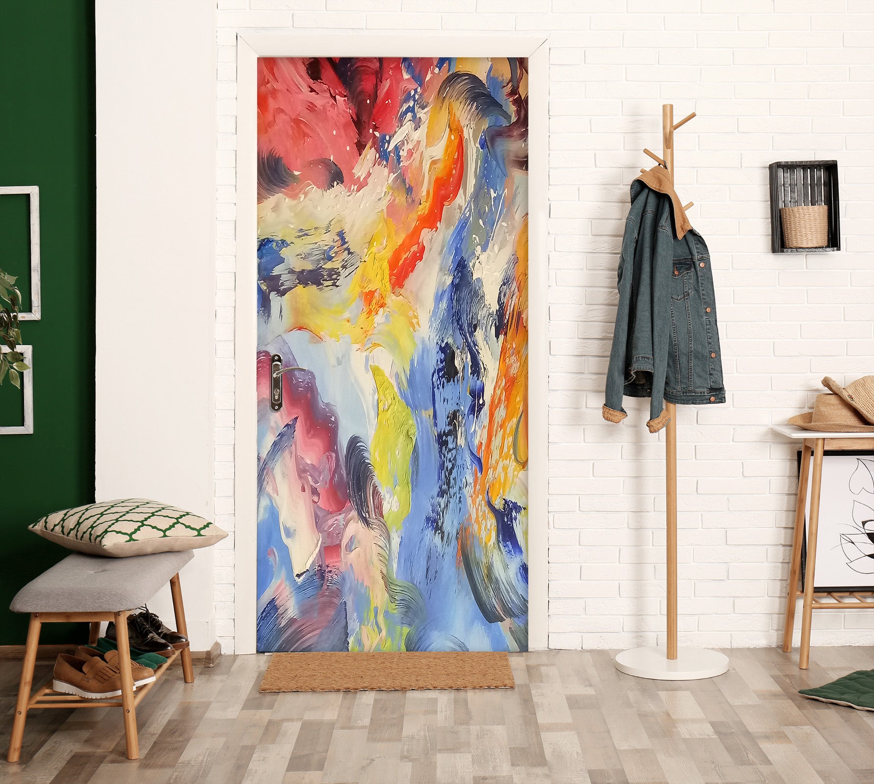 3D Colorful 21196 Door Mural