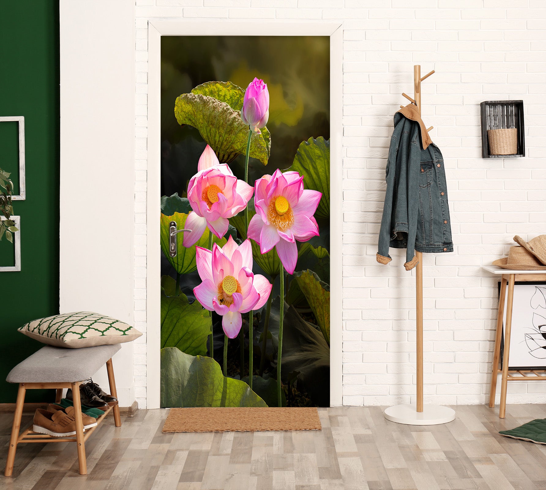 3D Lotus 25200 Door Mural