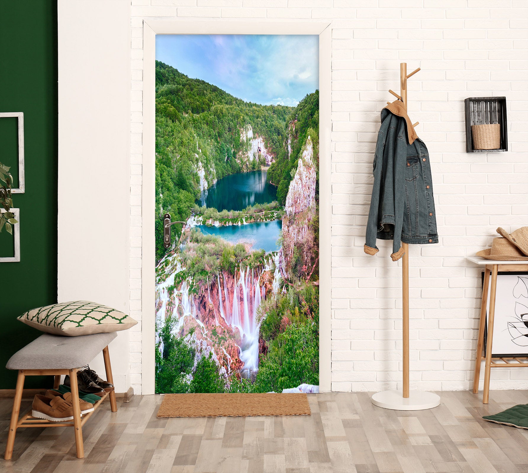 3D Mountain Gorge 22008 Door Mural