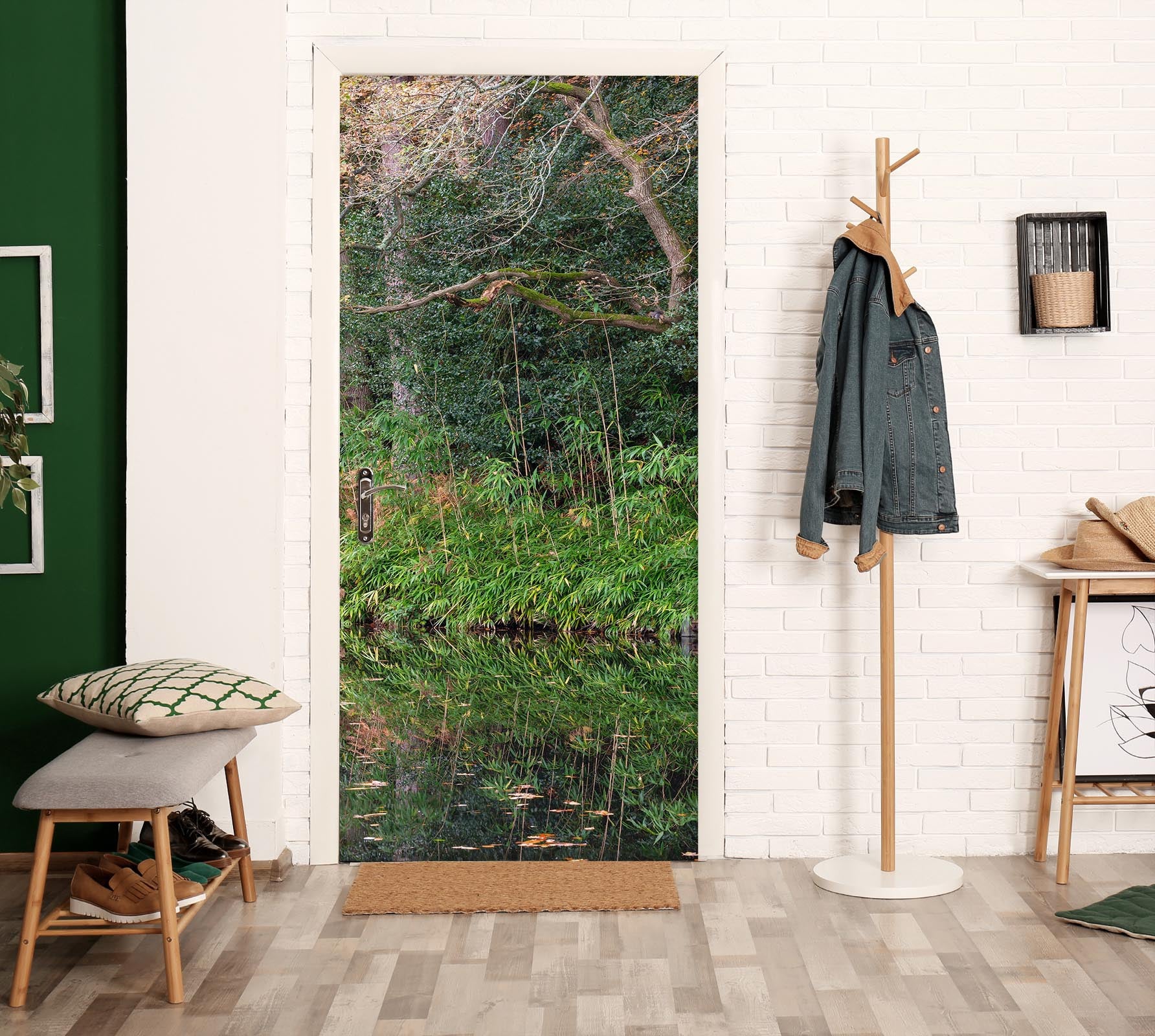 3D Green Riverside 5105 Assaf Frank Door Mural
