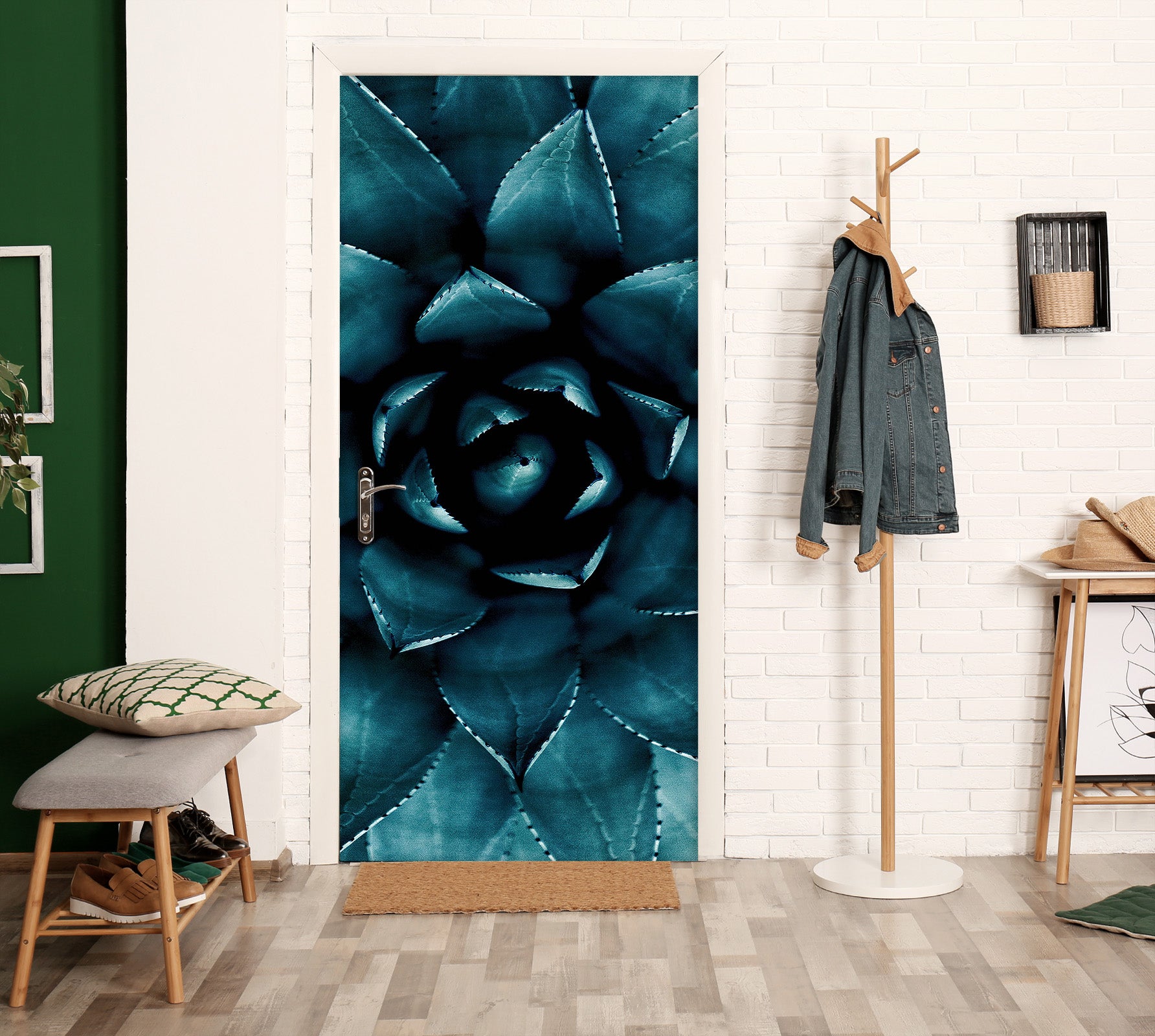 3D Succulents Plant Flower 10133 Boris Draschoff Door Mural