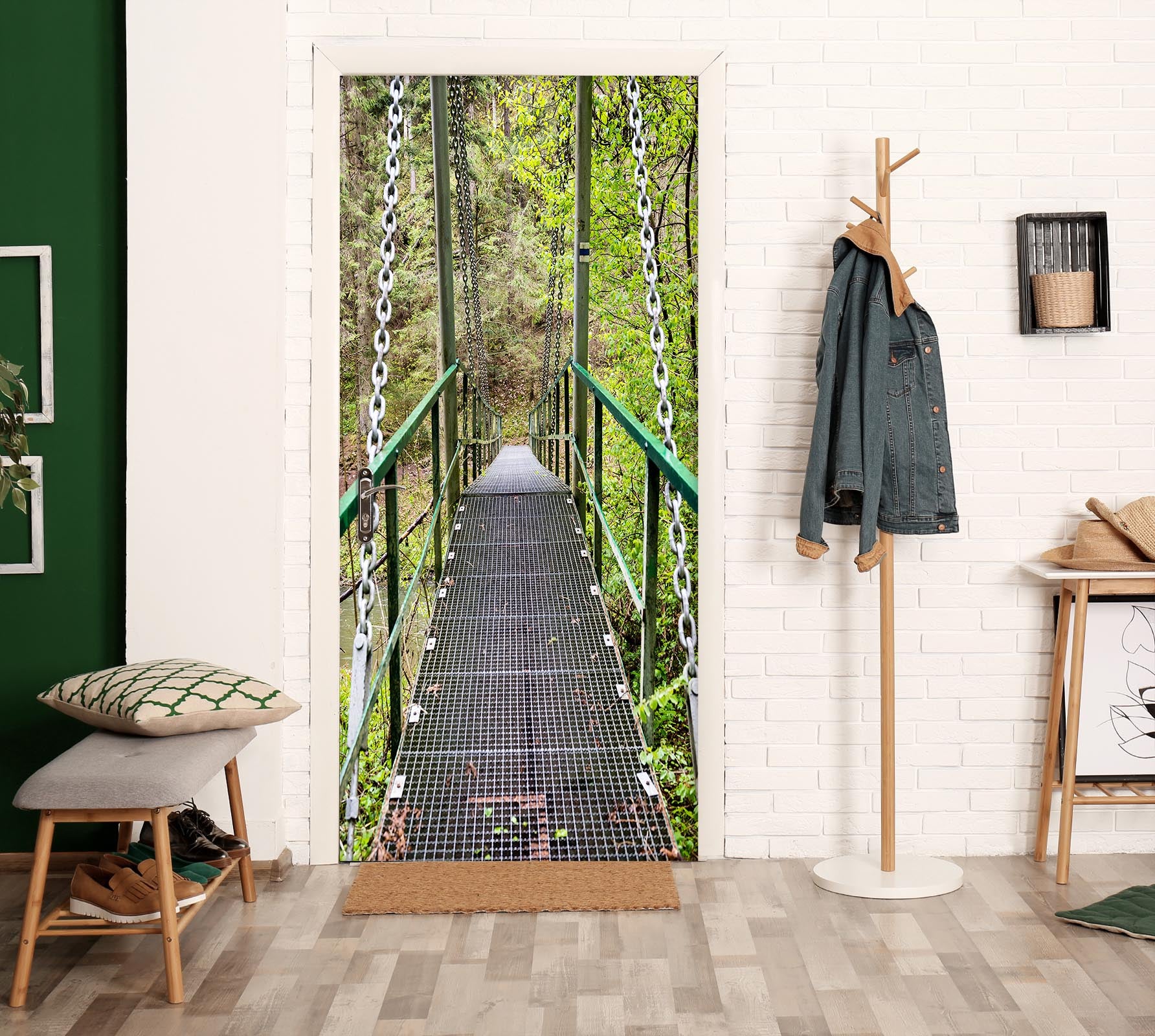 3D Suspension Bridge 22089 Door Mural