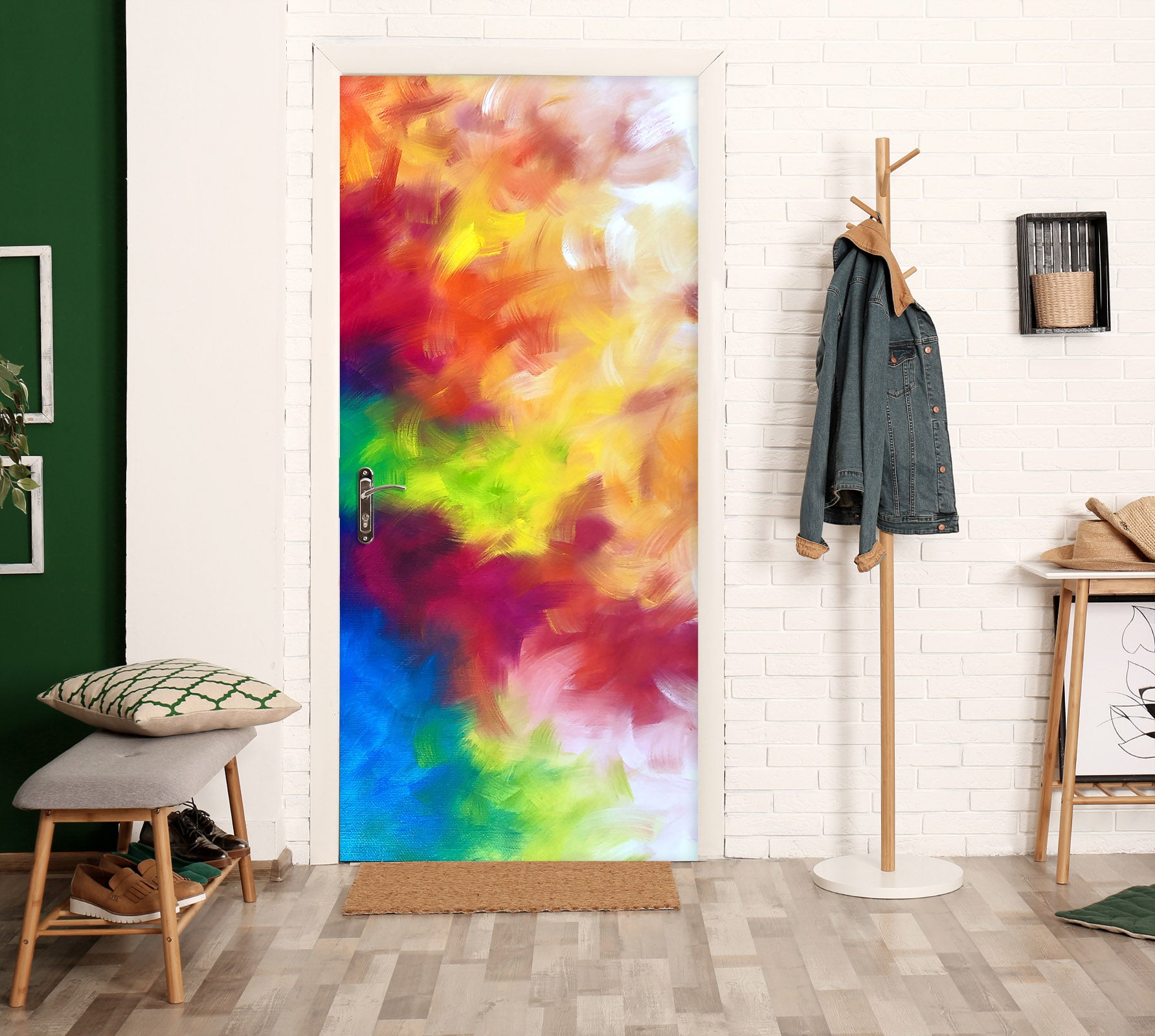 3D Color Smoke 3301 Skromova Marina Door Mural